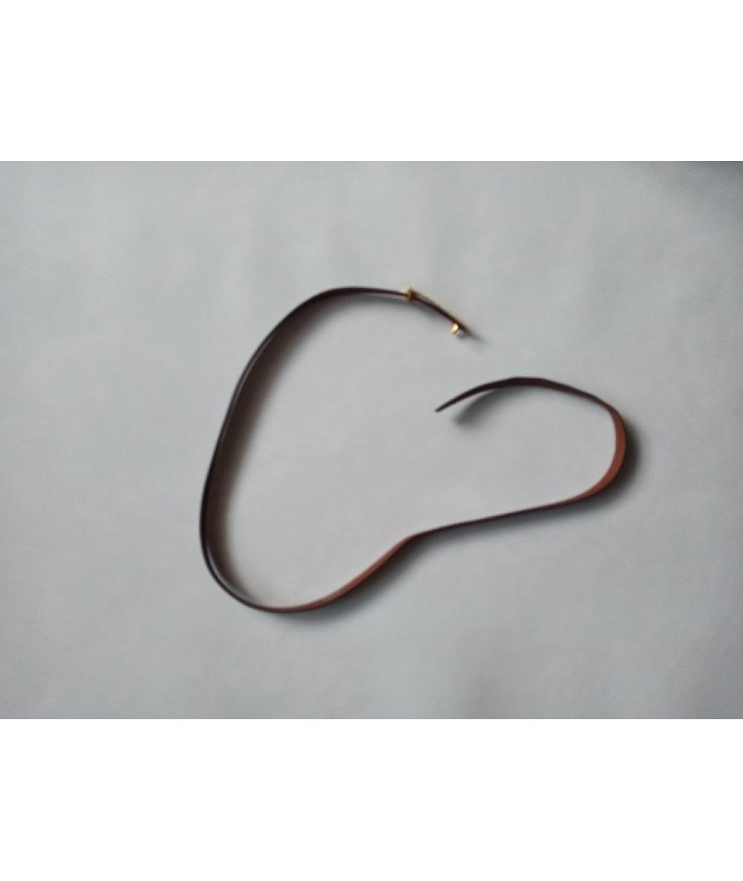 NINA RICCI Коричневый кожаный ремень, фото 7