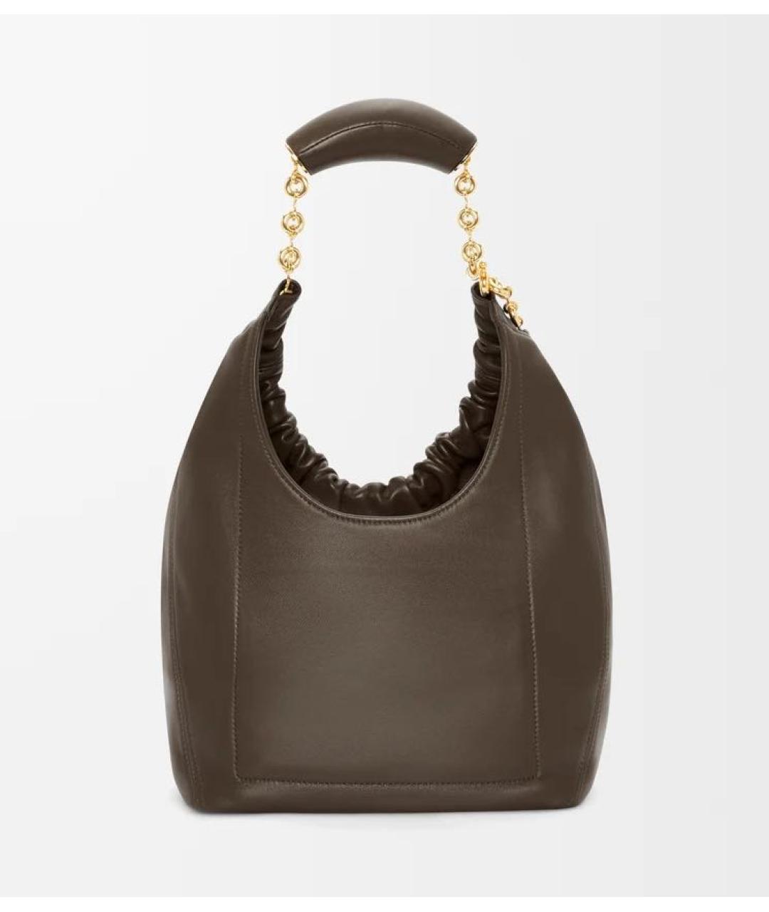 LOEWE Коричневая кожаная сумка через плечо, фото 4