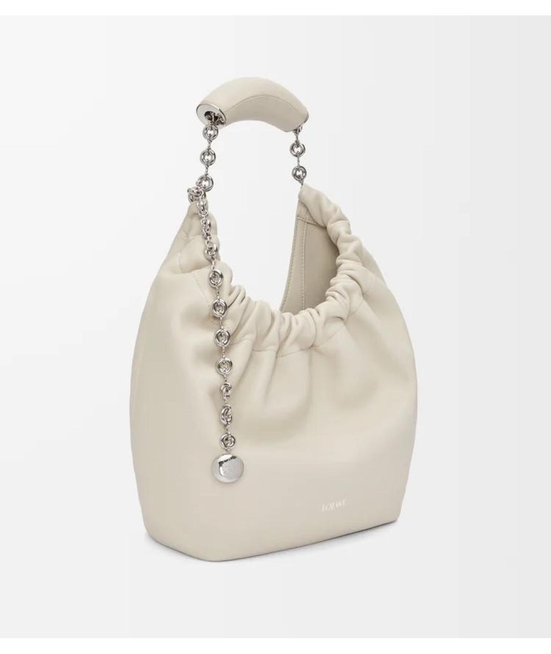 LOEWE Белая кожаная сумка через плечо, фото 5