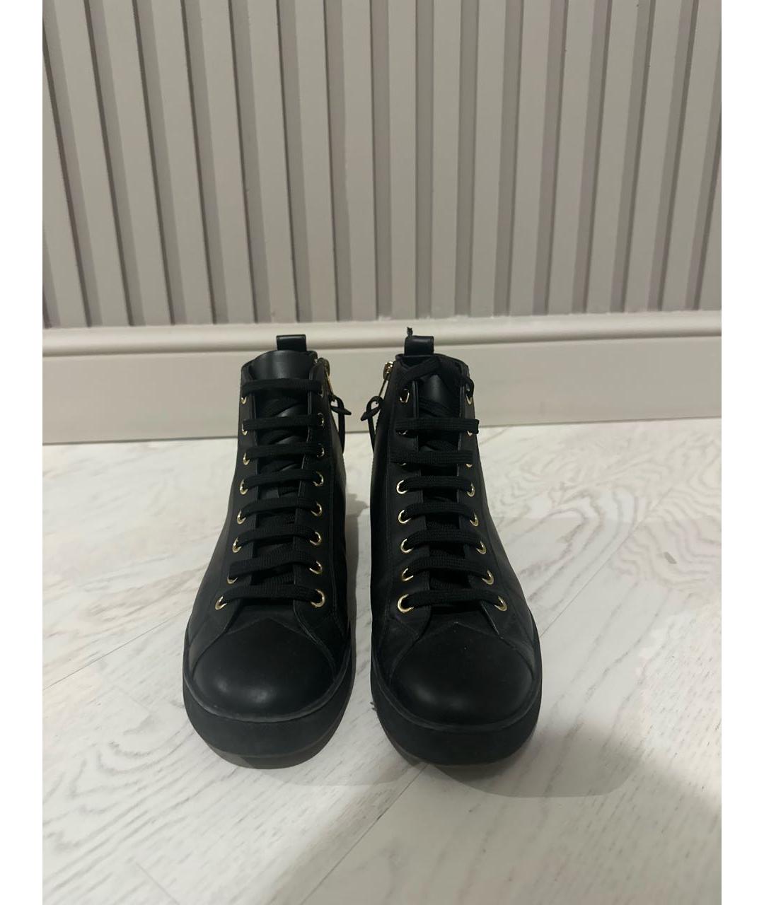 LOUIS VUITTON Черные кожаные кеды, фото 2