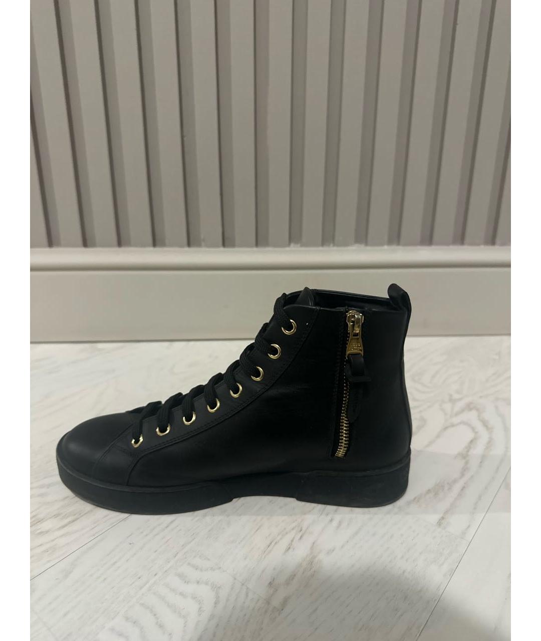 LOUIS VUITTON Черные кожаные кеды, фото 5