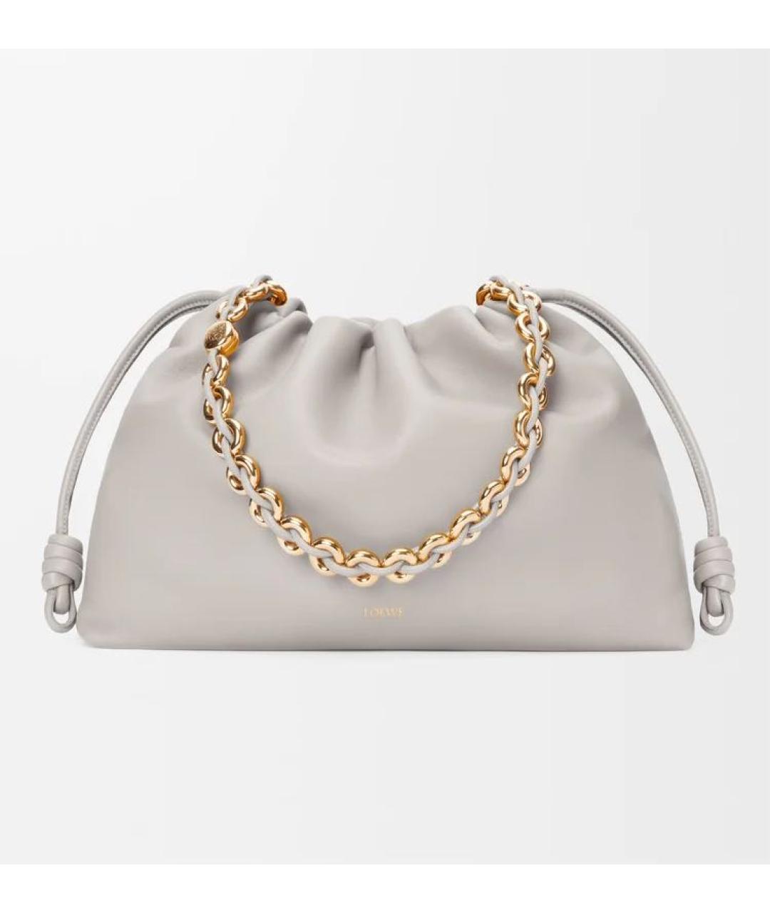 LOEWE Серая кожаная сумка через плечо, фото 6