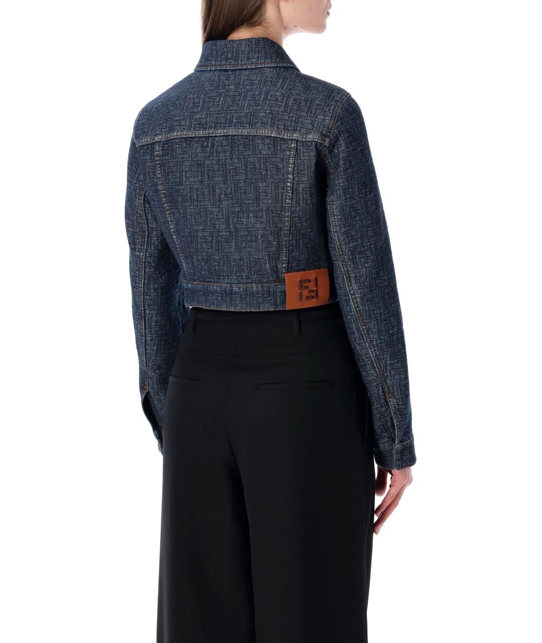 FENDI Синяя хлопковая куртка, фото 3