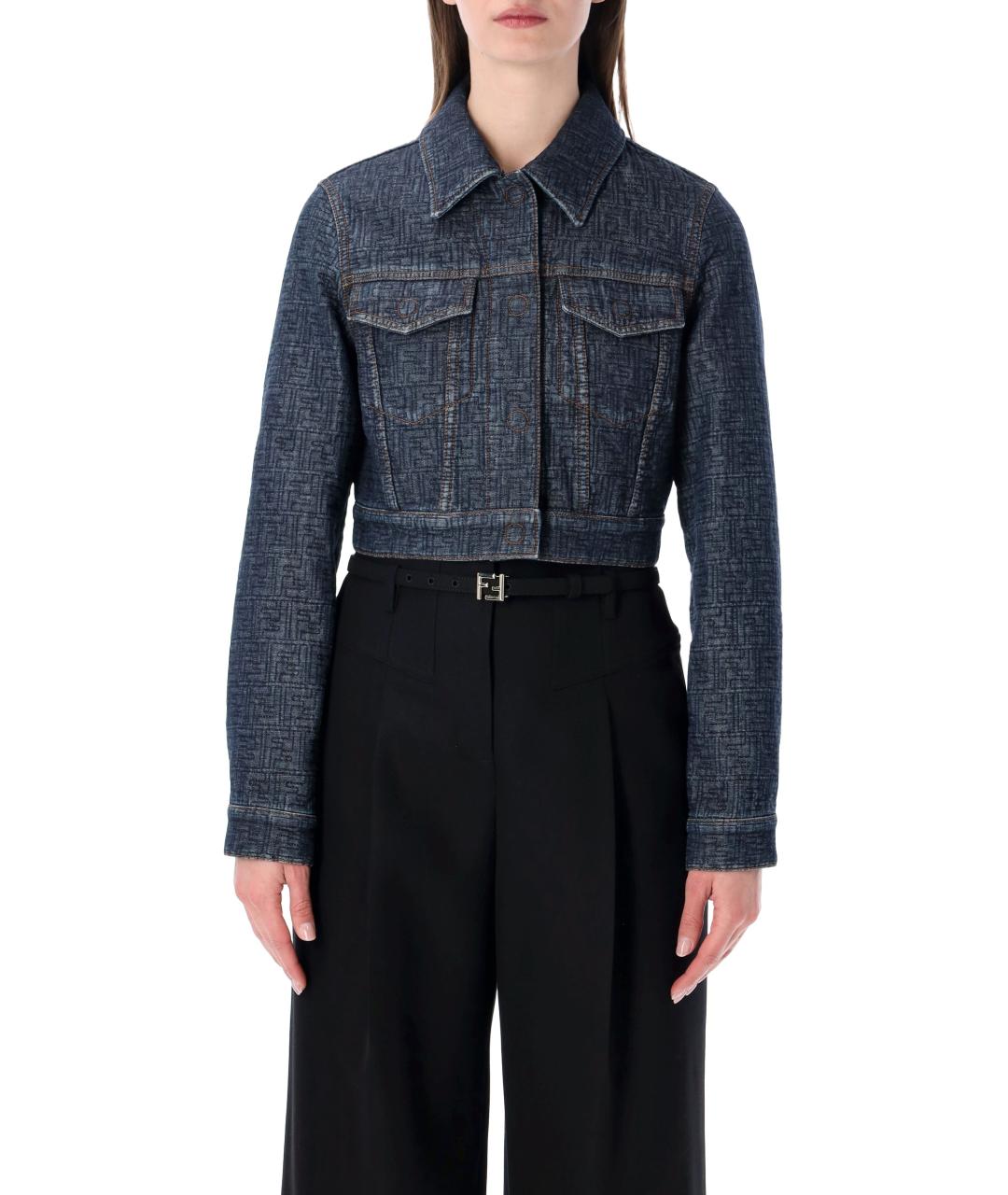 FENDI Синяя хлопковая куртка, фото 2