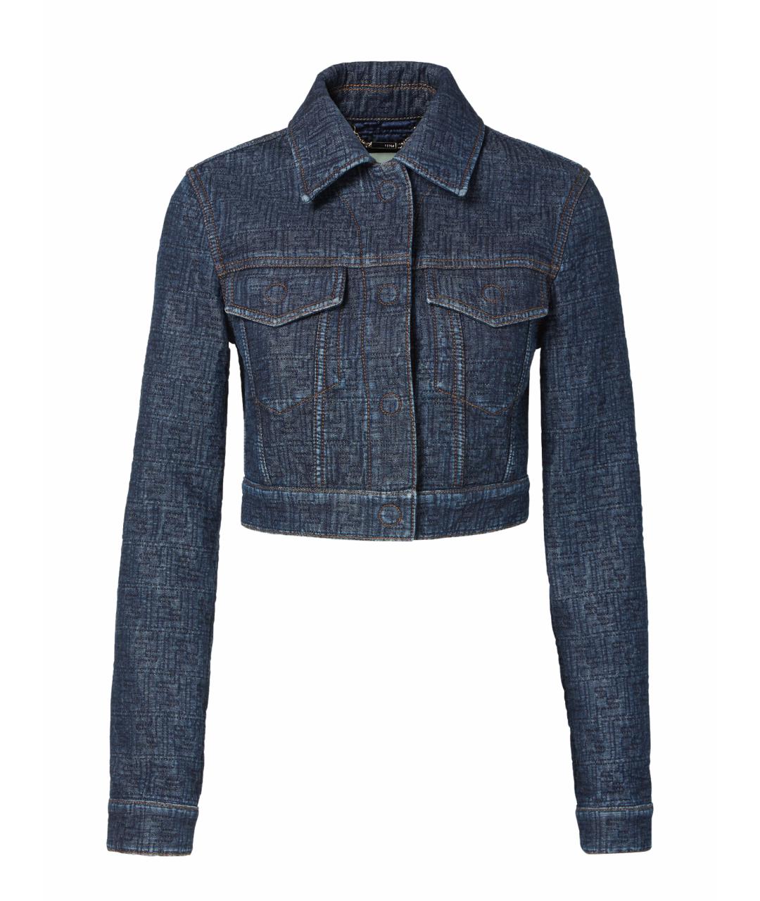 FENDI Синяя хлопковая куртка, фото 1