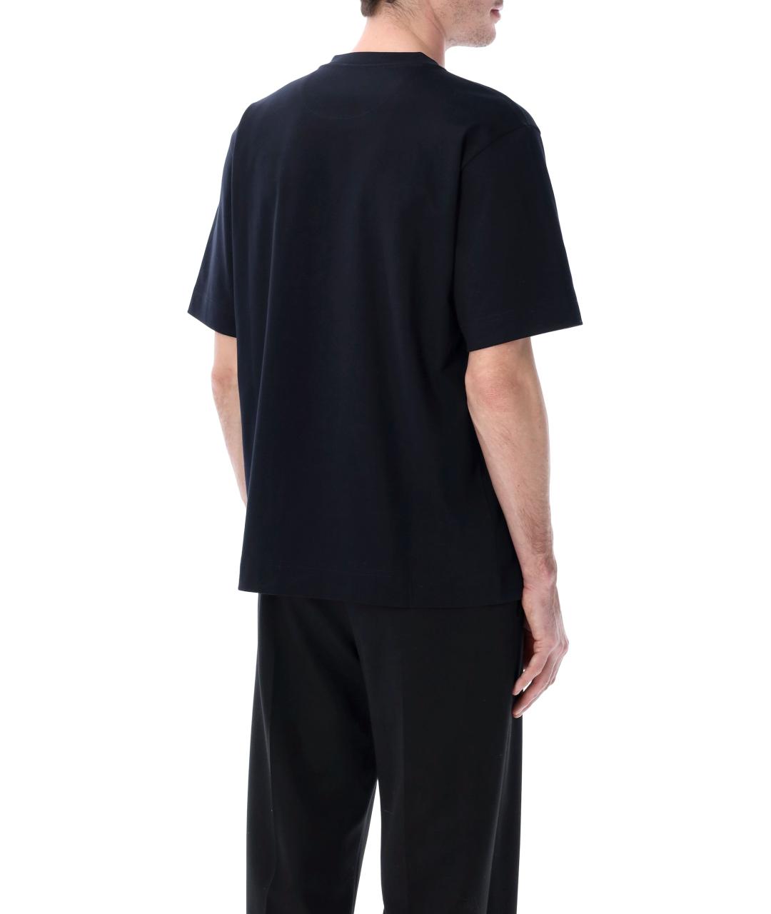 FENDI Синяя хлопковая футболка, фото 3