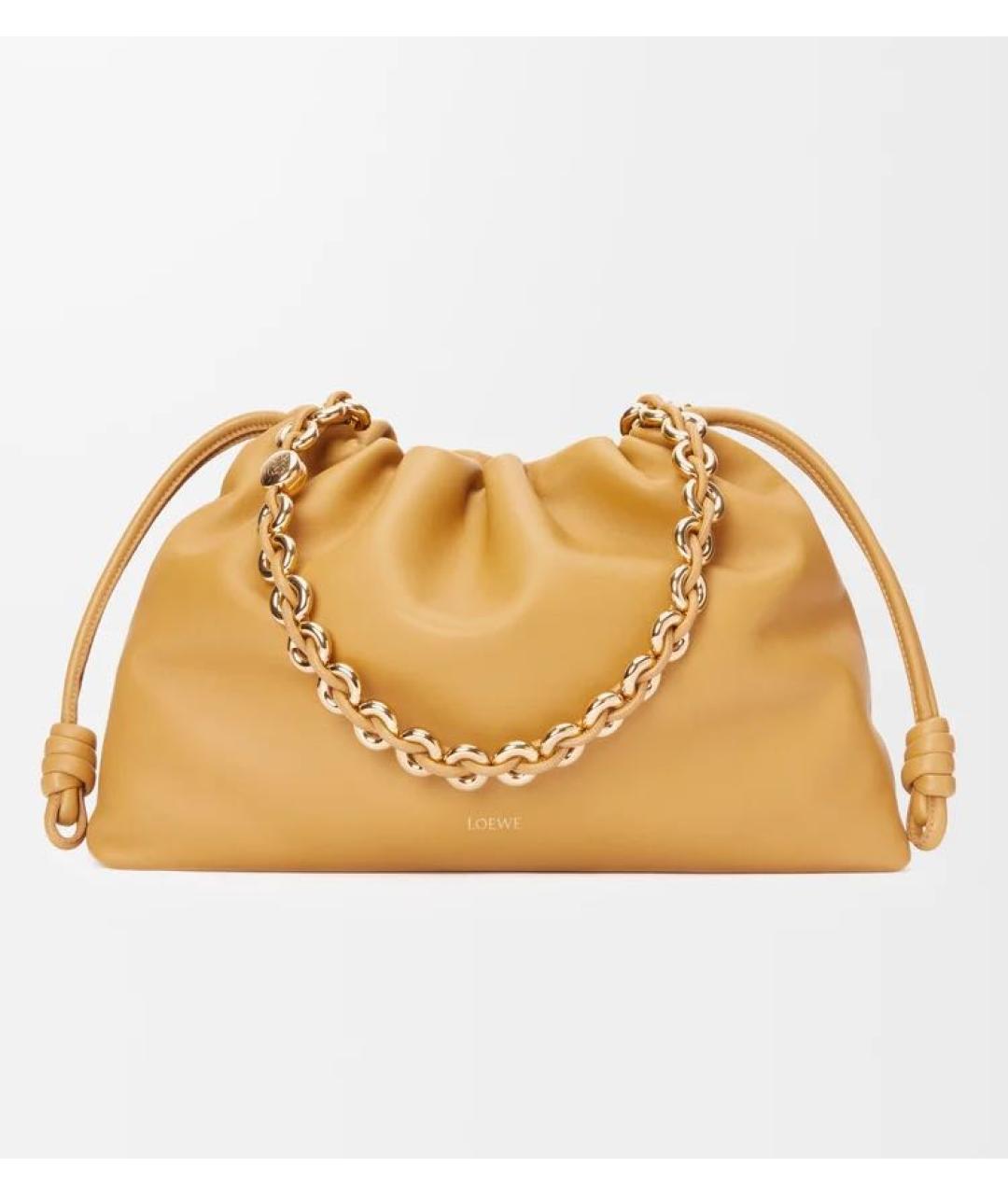 LOEWE Желтая кожаная сумка через плечо, фото 6