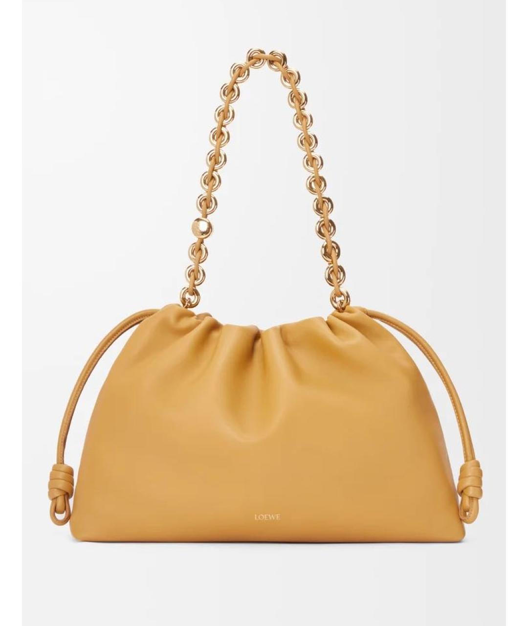 LOEWE Желтая кожаная сумка через плечо, фото 4