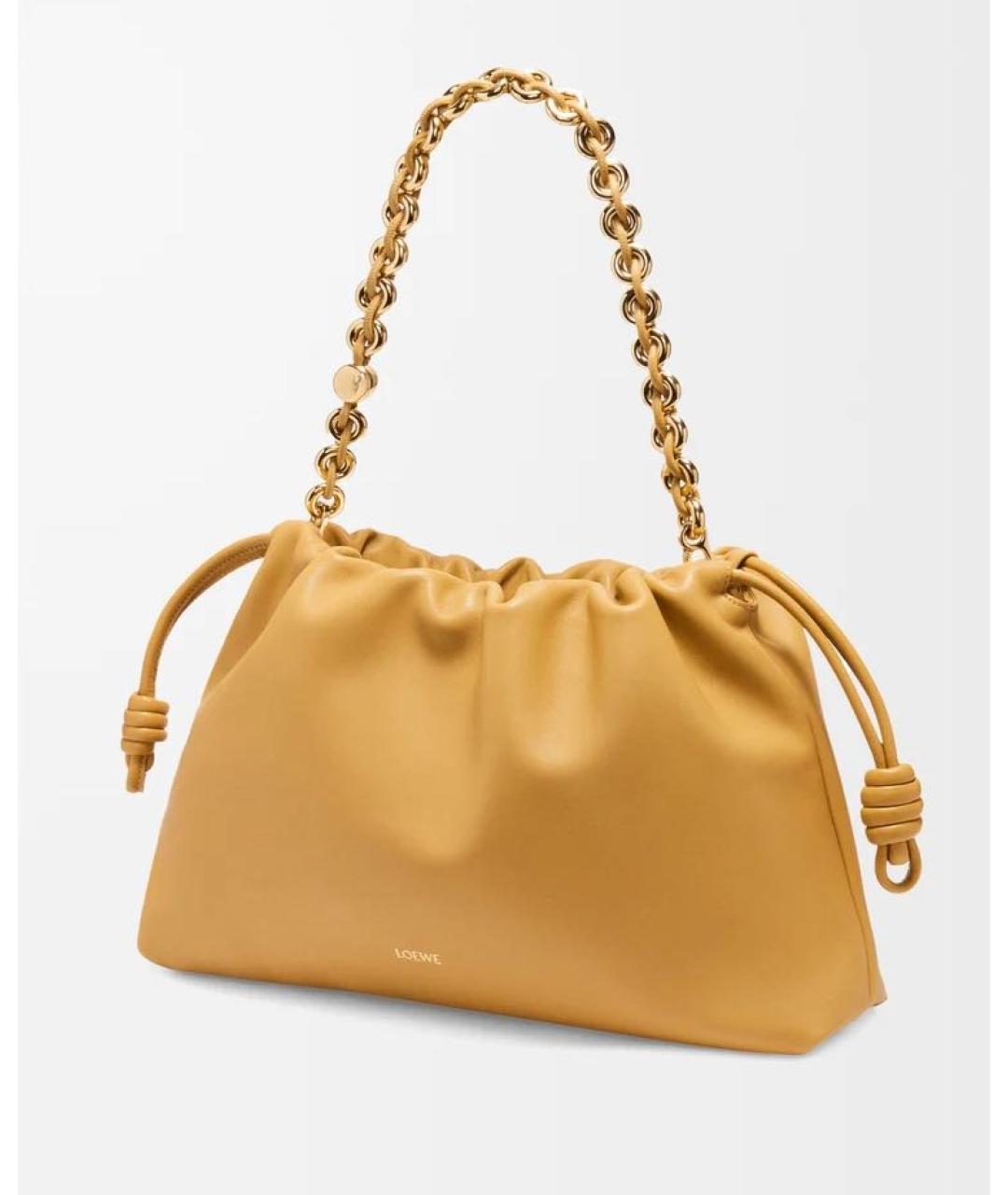 LOEWE Желтая кожаная сумка через плечо, фото 5
