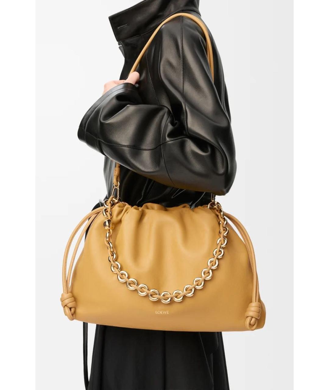 LOEWE Желтая кожаная сумка через плечо, фото 2