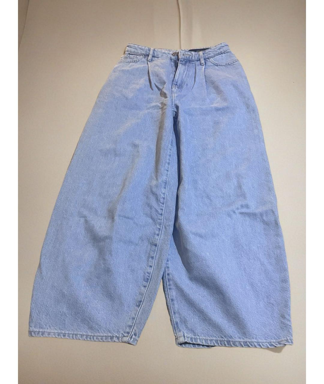 ARMANI EXCHANGE Голубые хлопковые джинсы клеш, фото 8