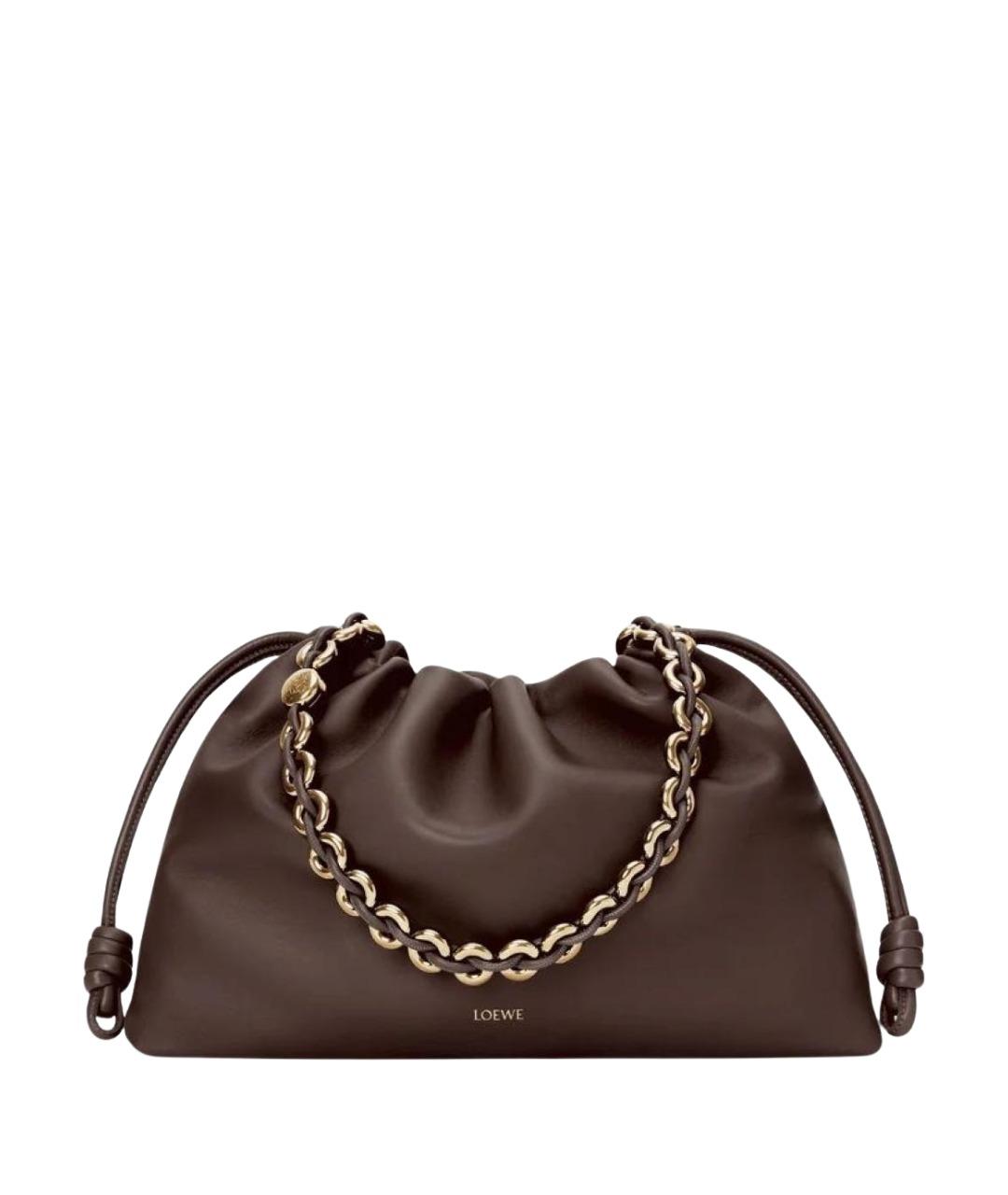 LOEWE Коричневая кожаная сумка через плечо, фото 1