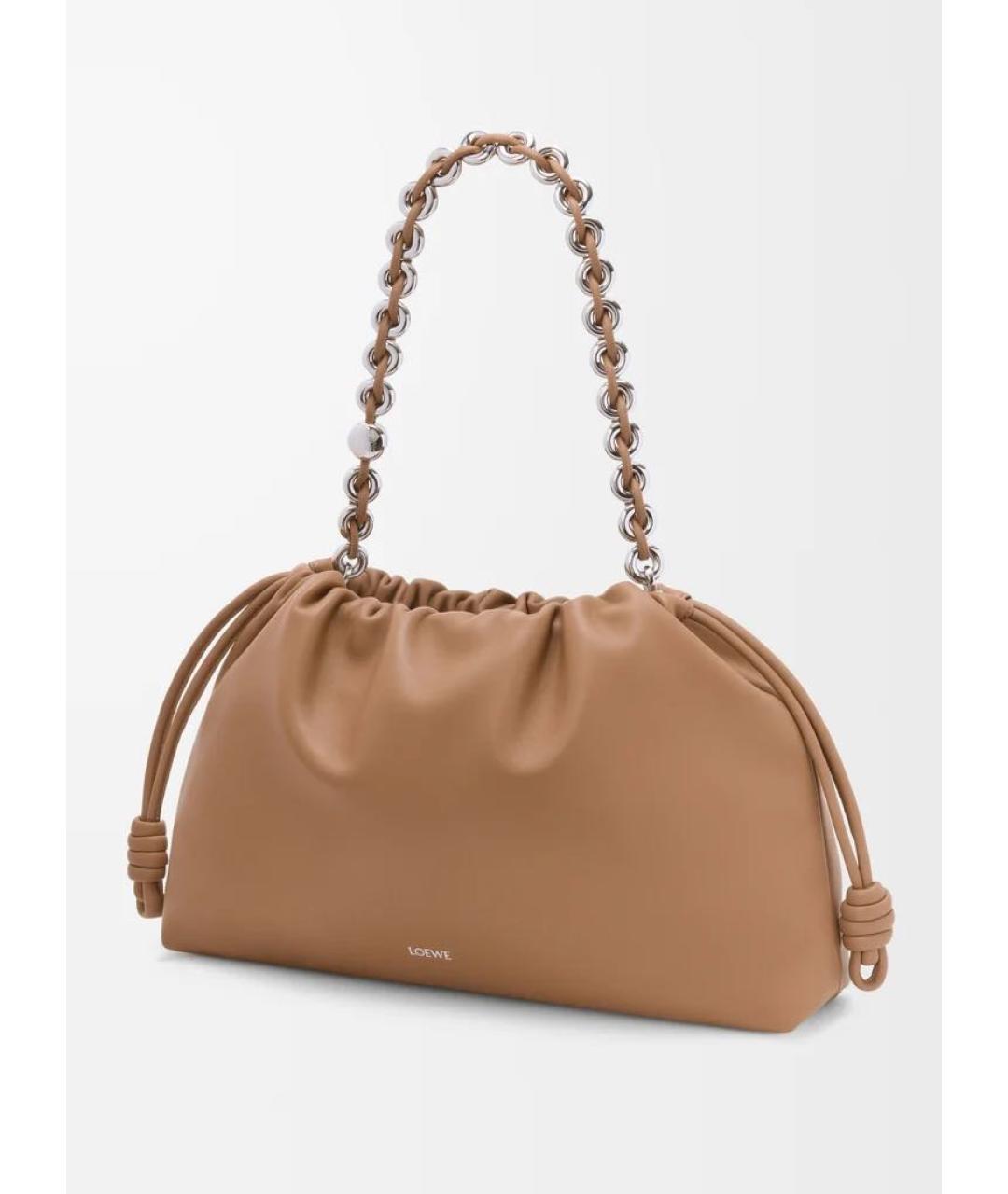 LOEWE Коричневая кожаная сумка через плечо, фото 5