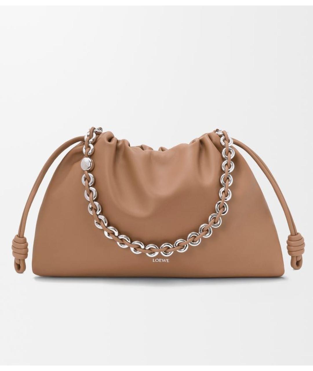 LOEWE Коричневая кожаная сумка через плечо, фото 6