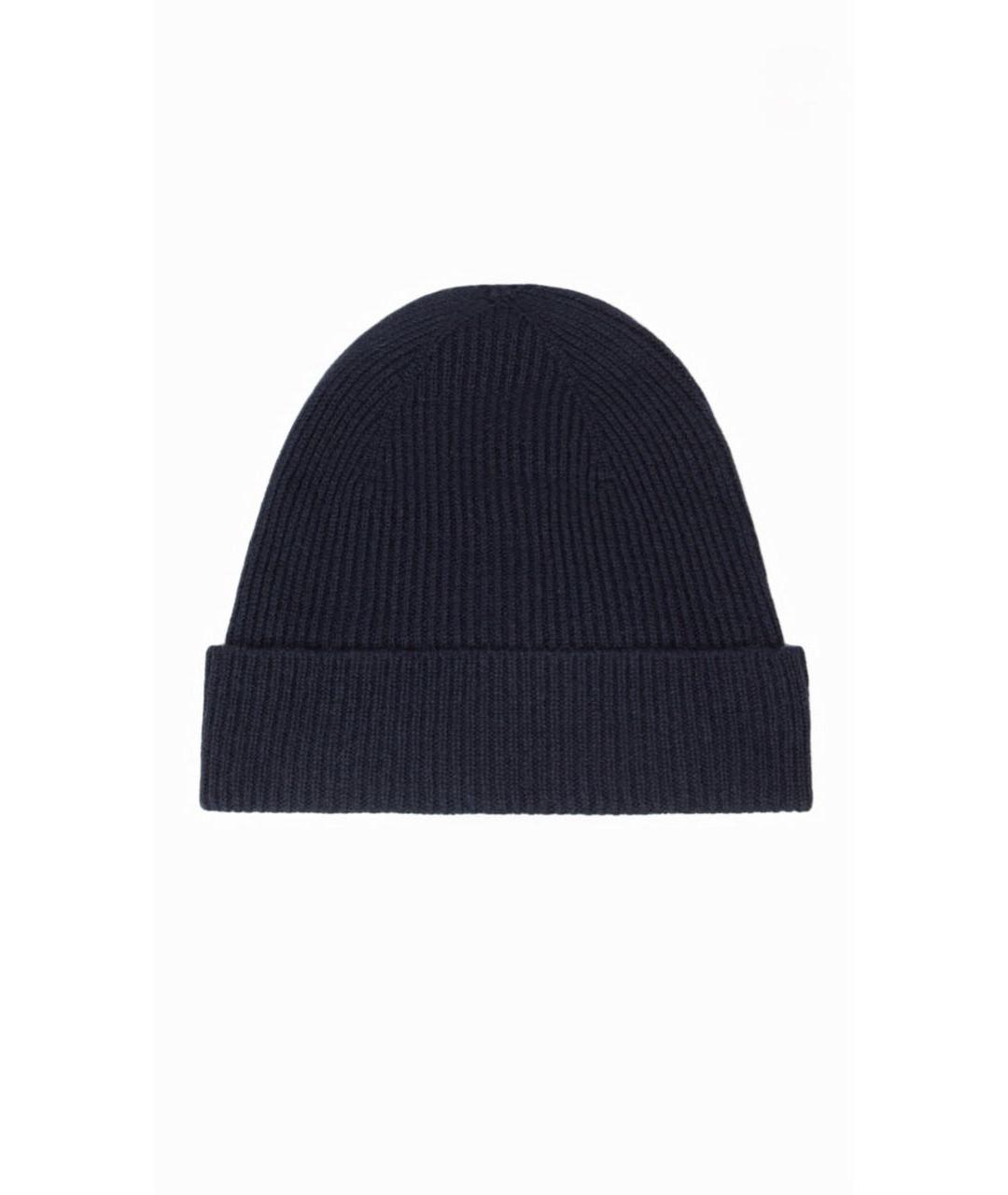 KITON Темно-синяя кашемировая шапка, фото 2