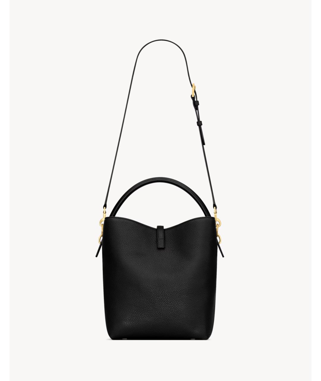 SAINT LAURENT Черная кожаная сумка через плечо, фото 5