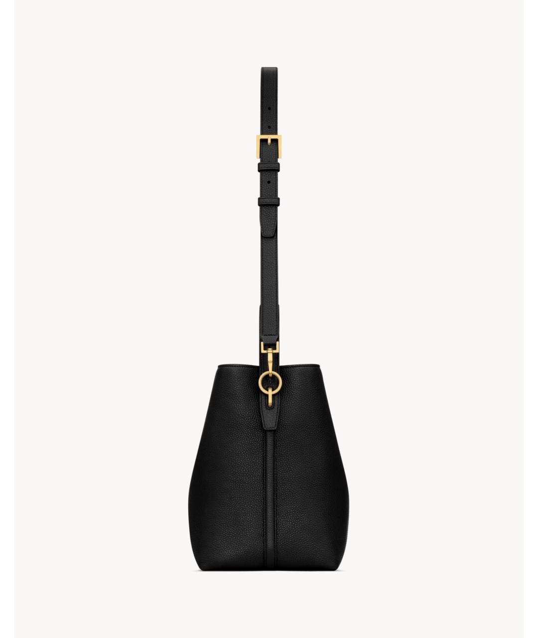 SAINT LAURENT Черная кожаная сумка через плечо, фото 6