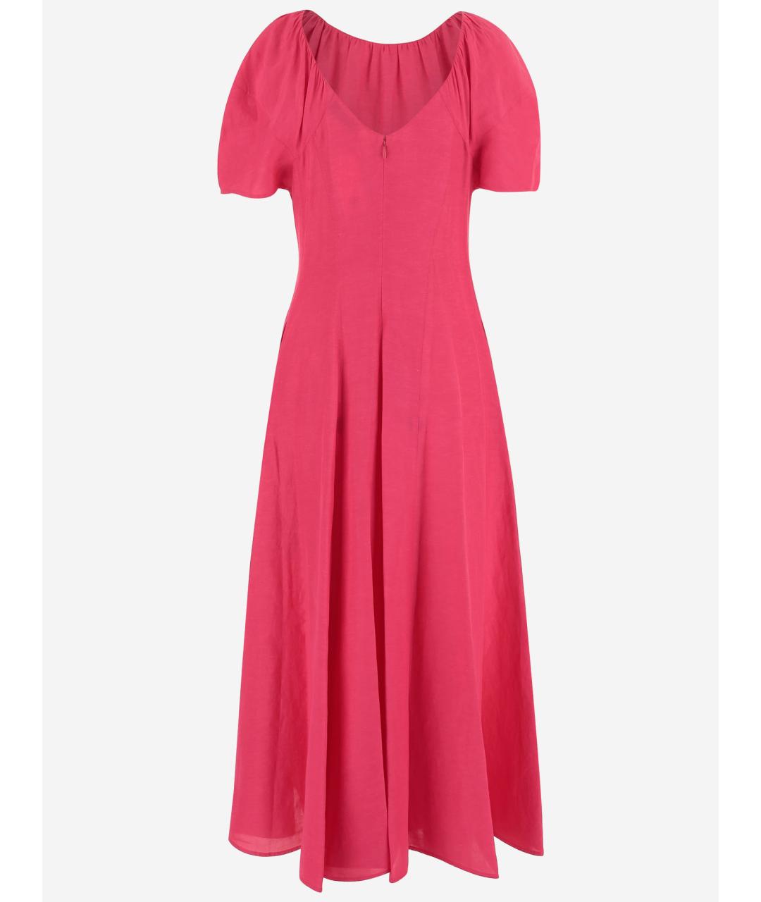 TORY BURCH Фуксия вискозное повседневное платье, фото 2