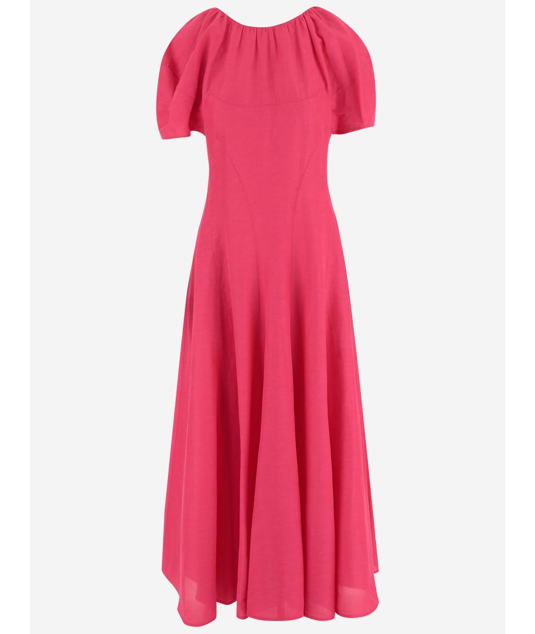 TORY BURCH Фуксия вискозное повседневное платье, фото 4