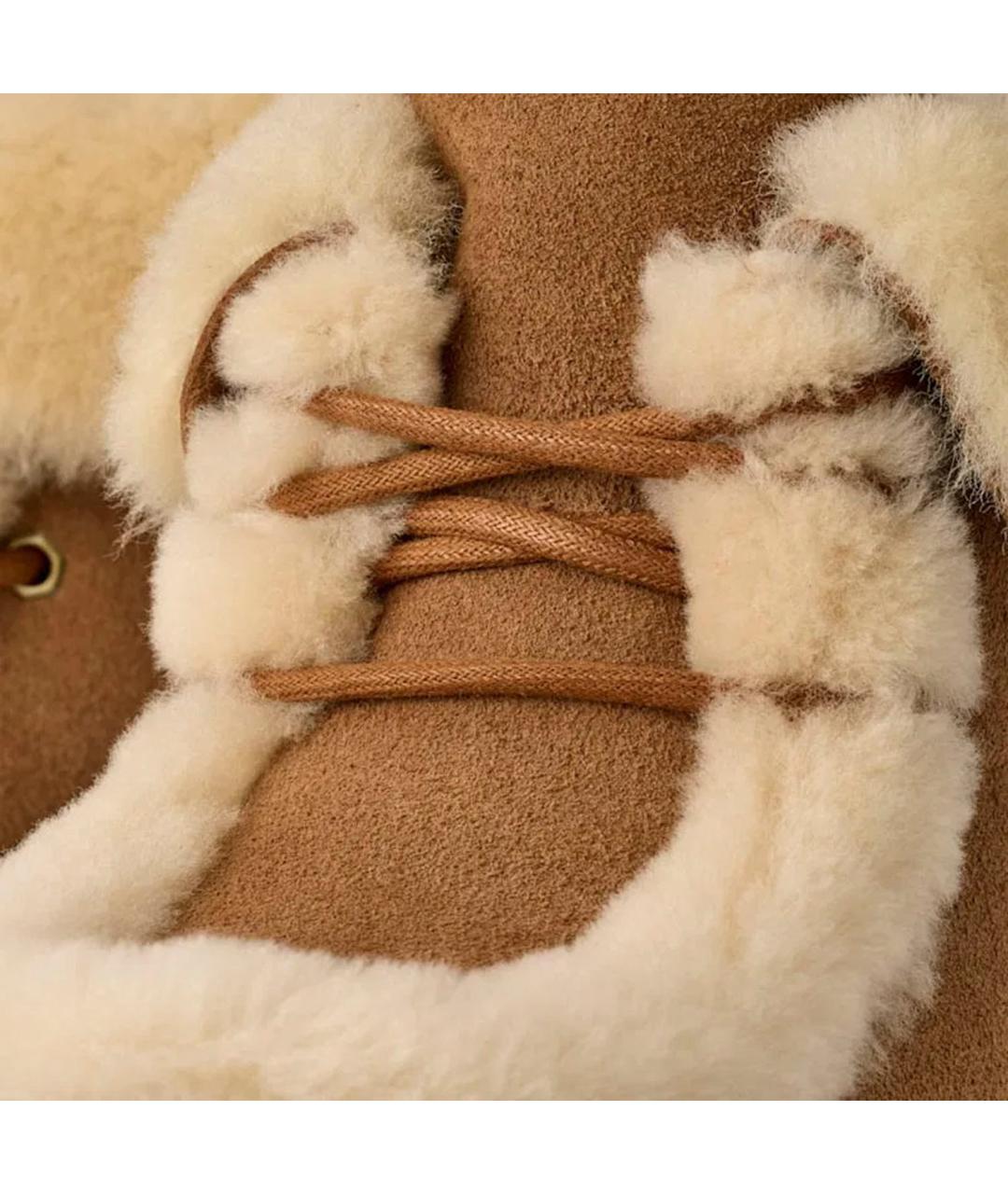 UGG AUSTRALIA Бежевые кожаные ботинки, фото 5