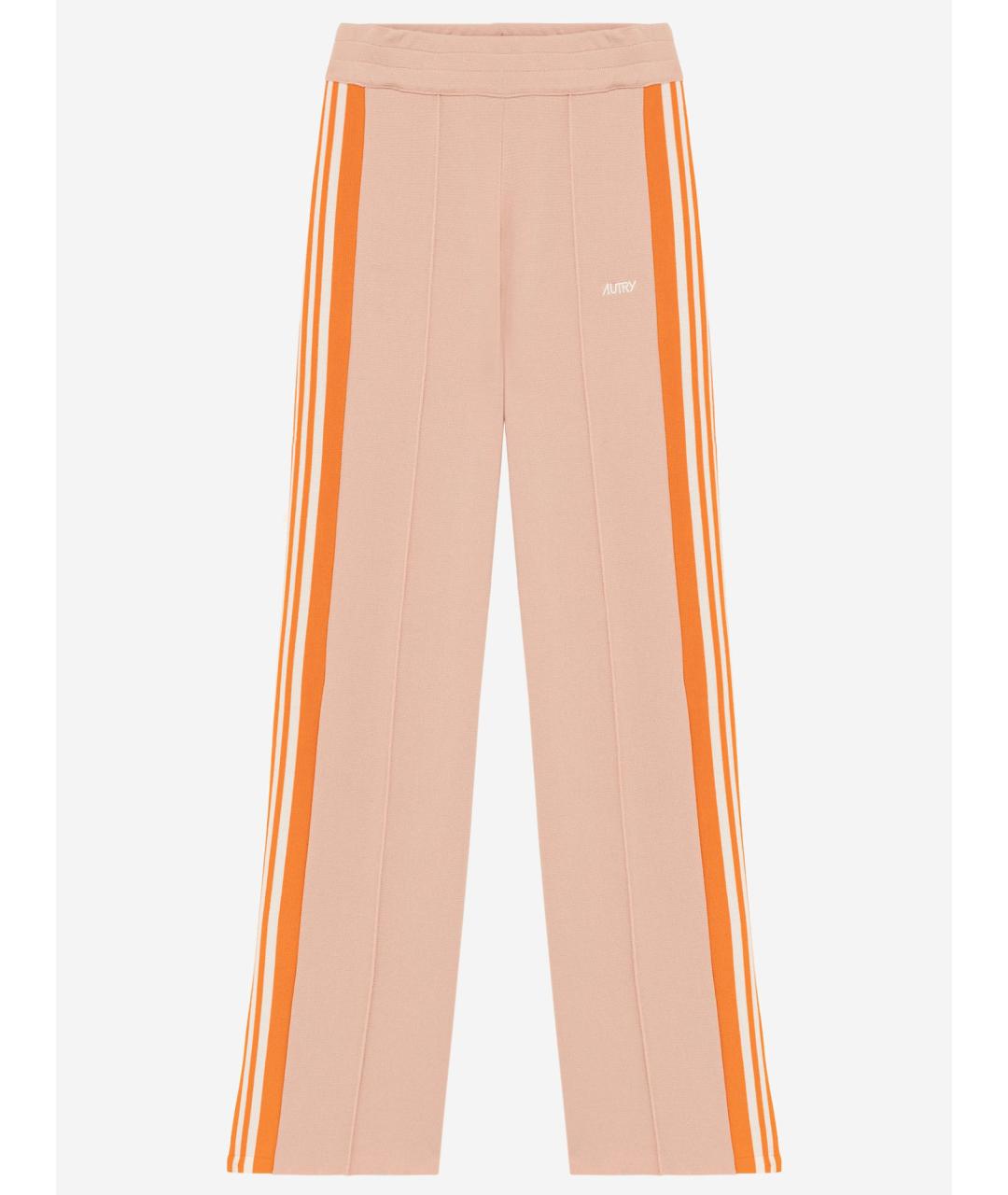 AUTRY Розовые вискозные прямые брюки, фото 2