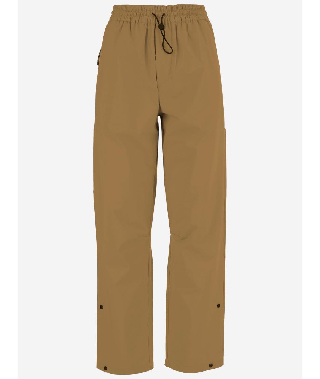 AUTRY Коричневые полиамидовые прямые брюки, фото 4