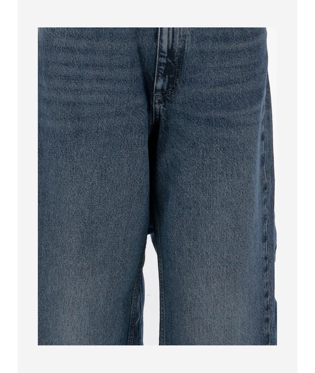 RAG & BONE Синие хлопковые прямые джинсы, фото 3