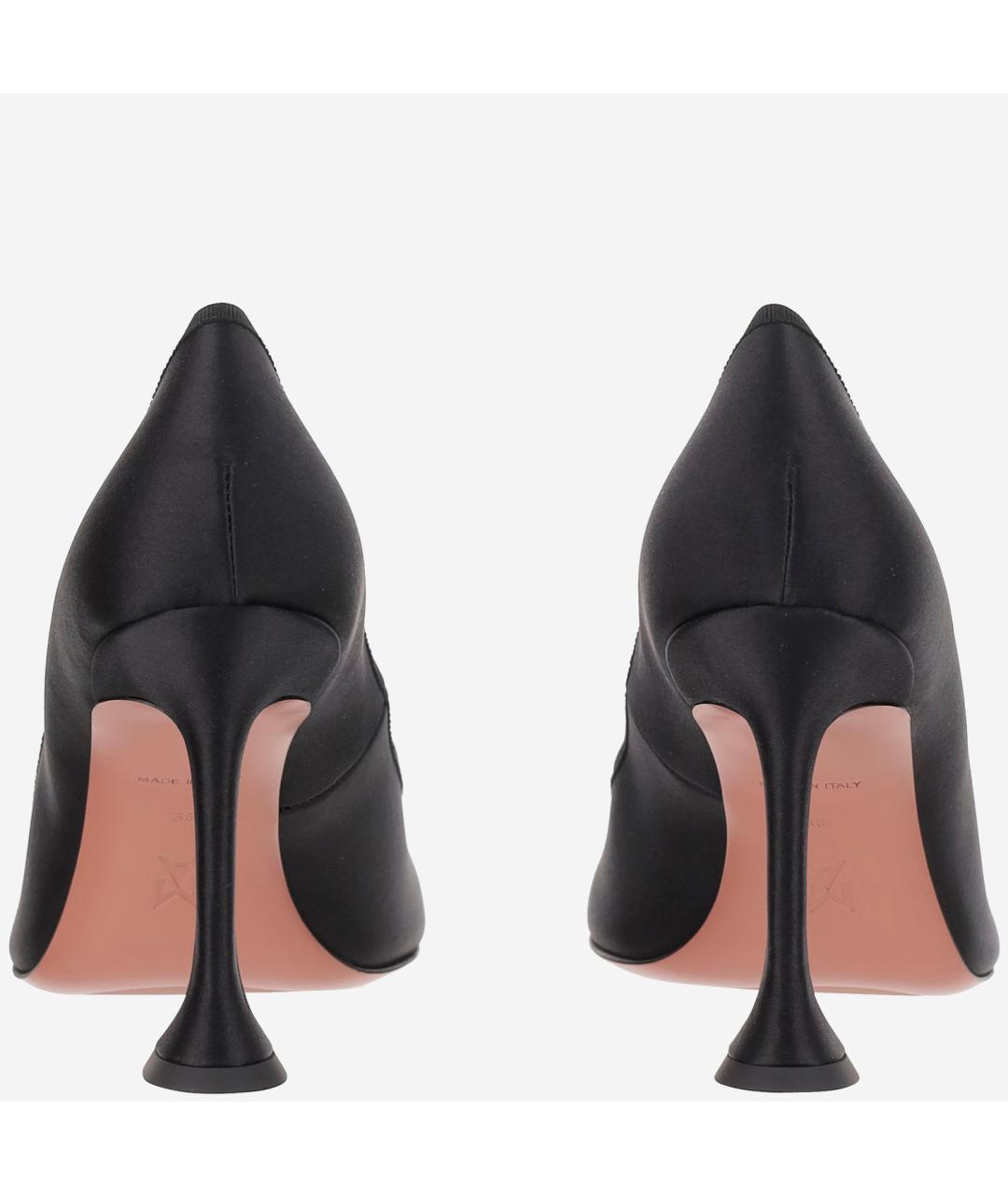 Amina Muaddi Черные текстильные туфли, фото 3