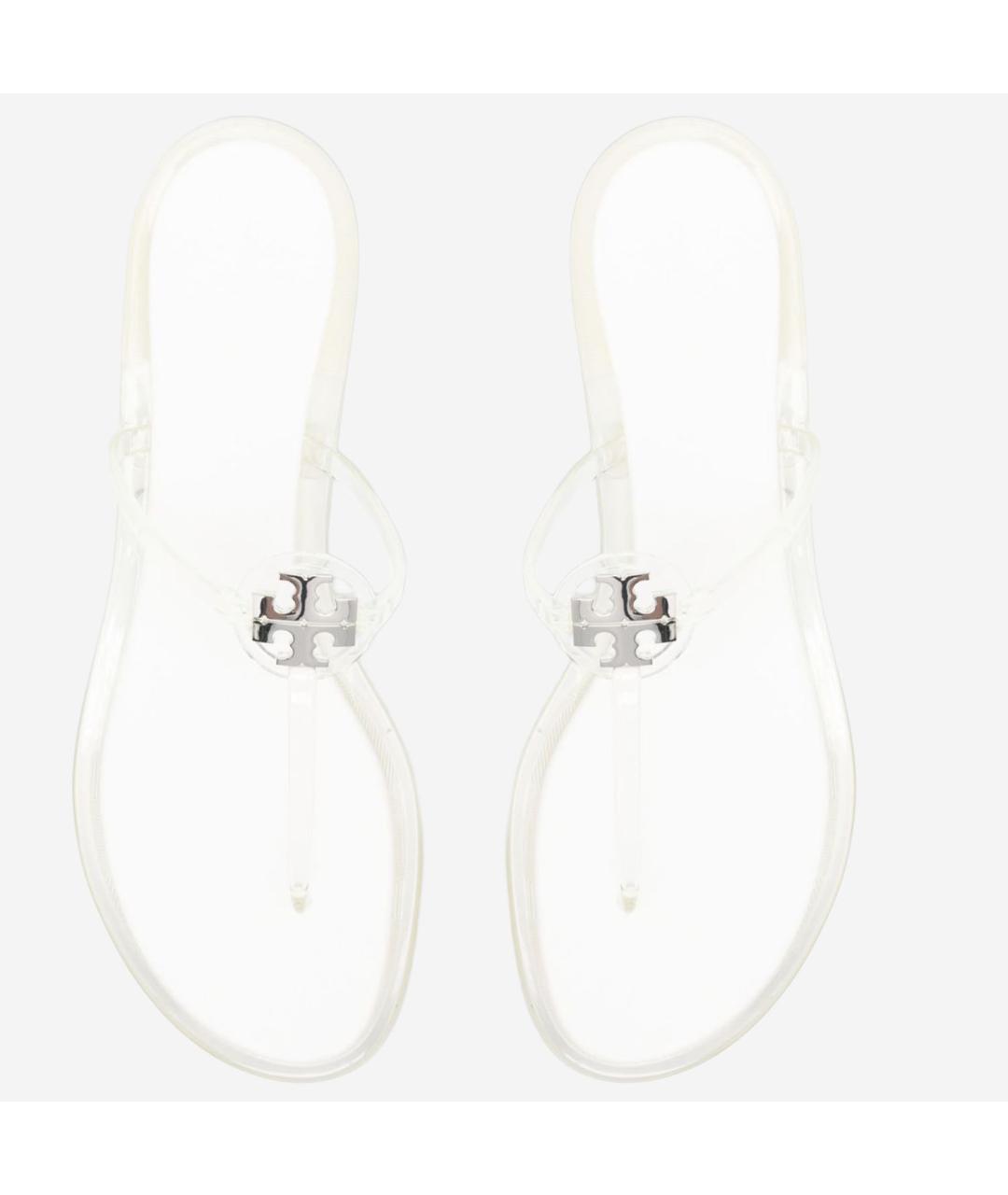 TORY BURCH Серые резиновые шлепанцы, фото 4