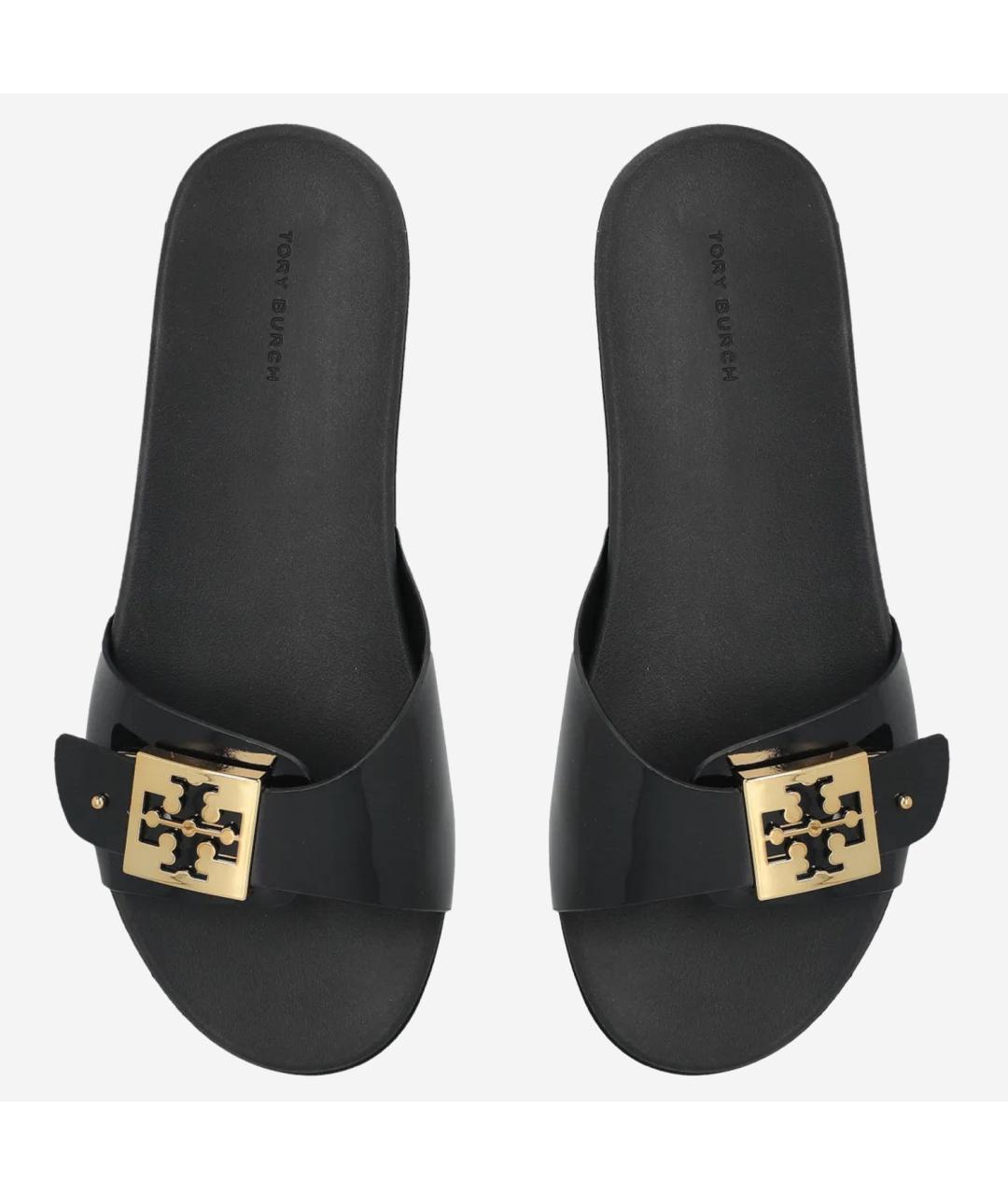 TORY BURCH Черные шлепанцы, фото 2