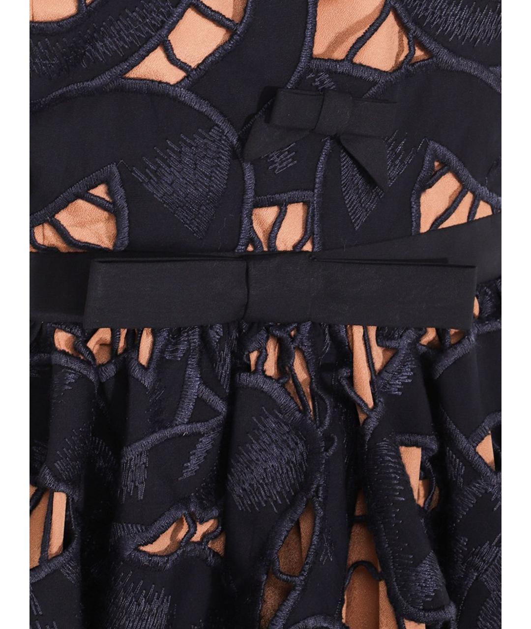 SELF-PORTRAIT Синее хлопковое повседневное платье, фото 3