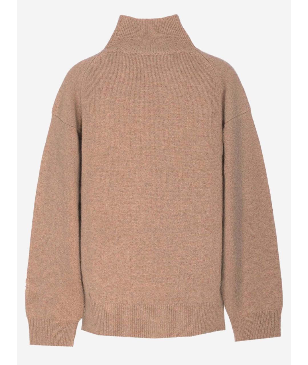 TORY BURCH Бежевый шерстяной джемпер / свитер, фото 2