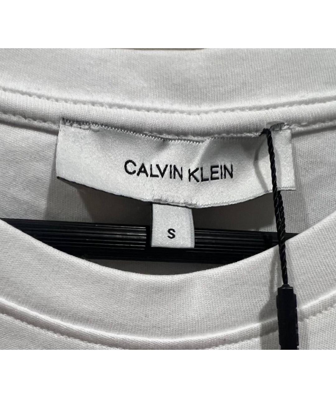 CALVIN KLEIN Белая хлопковая футболка, фото 4