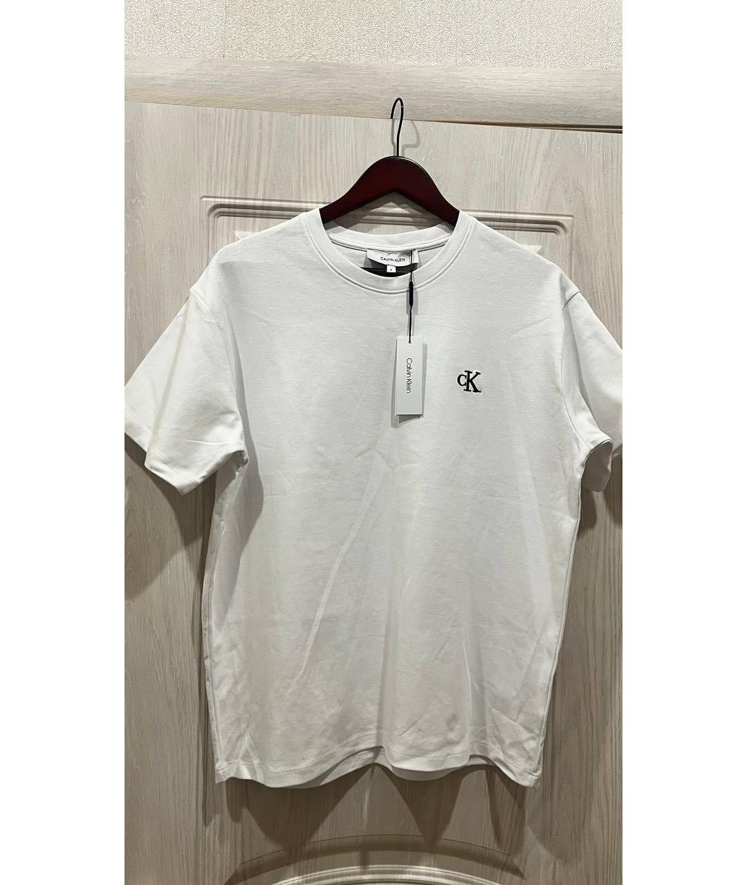 CALVIN KLEIN Белая хлопковая футболка, фото 5