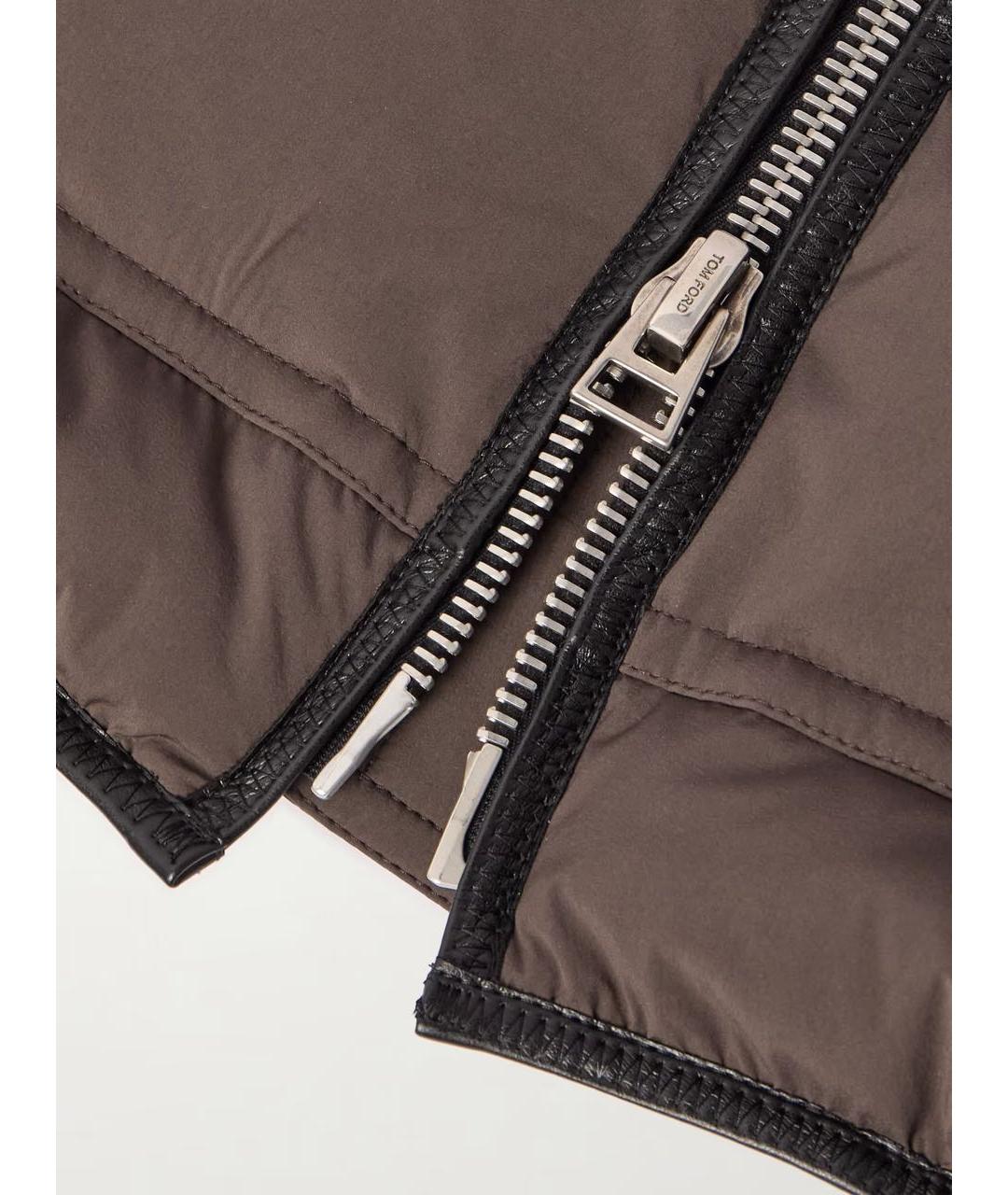 TOM FORD Коричневый полиэстеровый жилет, фото 5