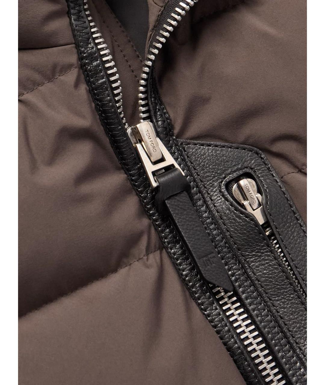 TOM FORD Коричневый полиэстеровый жилет, фото 6