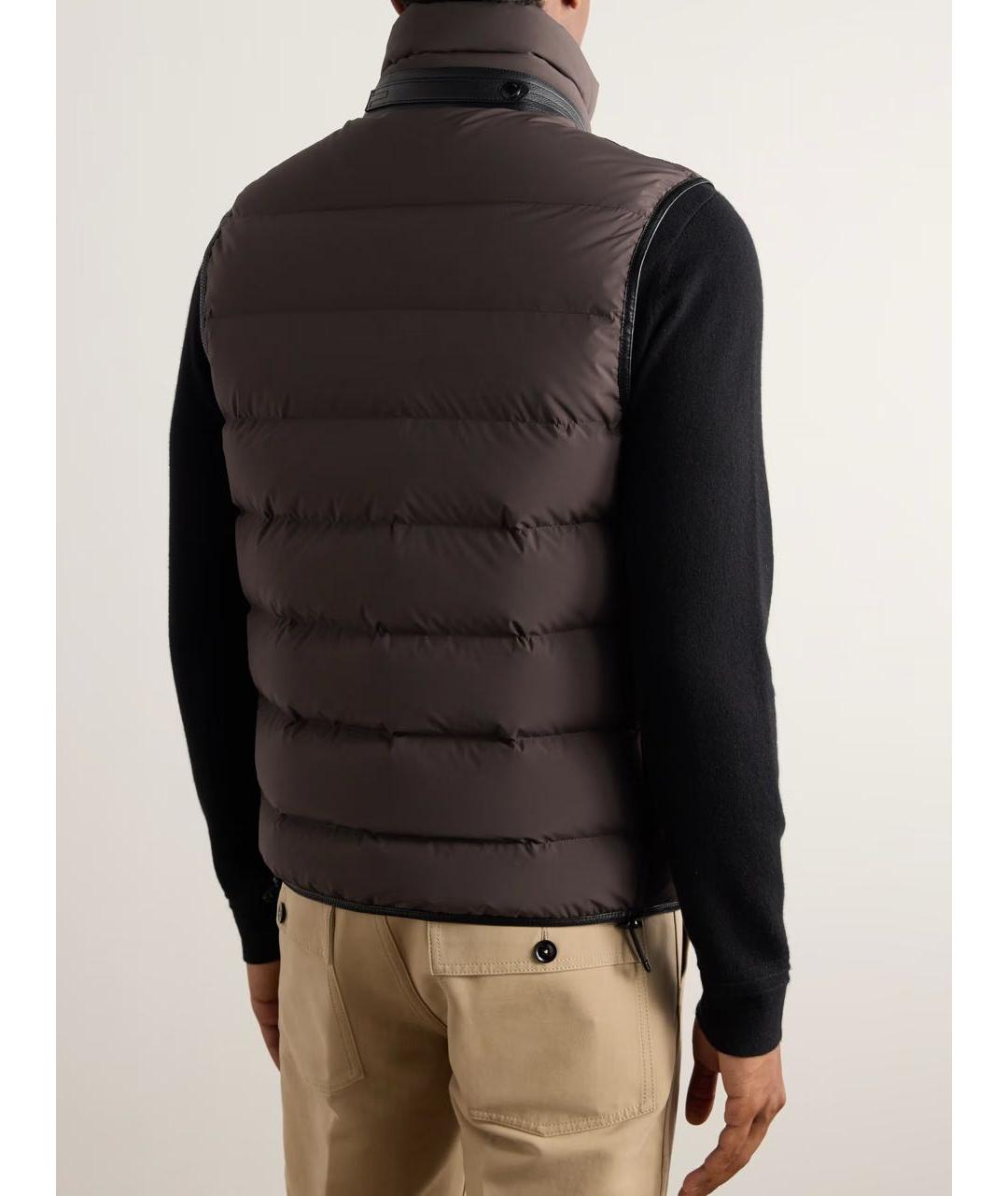 TOM FORD Коричневый полиэстеровый жилет, фото 4