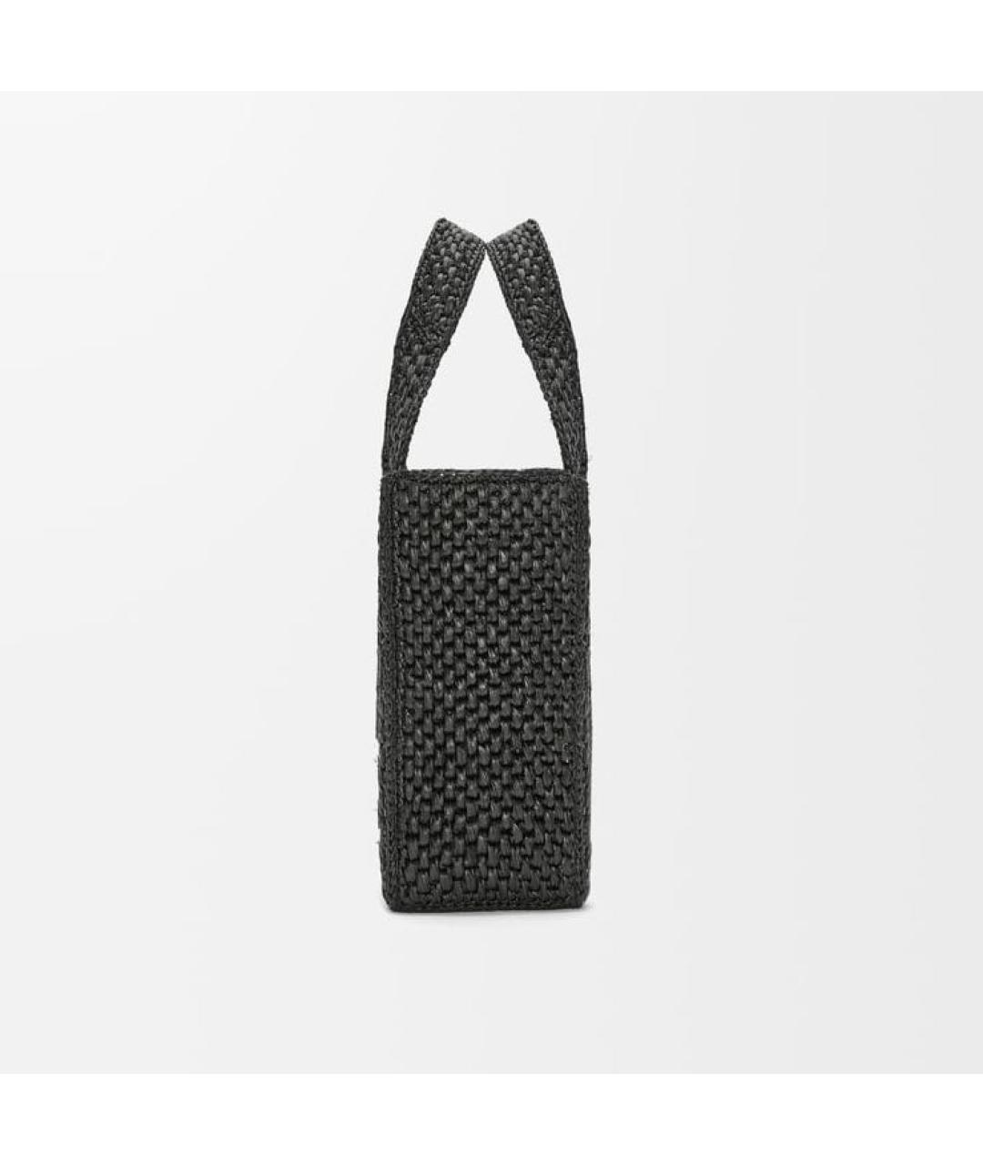 LOEWE Черная пелетеная сумка тоут, фото 4