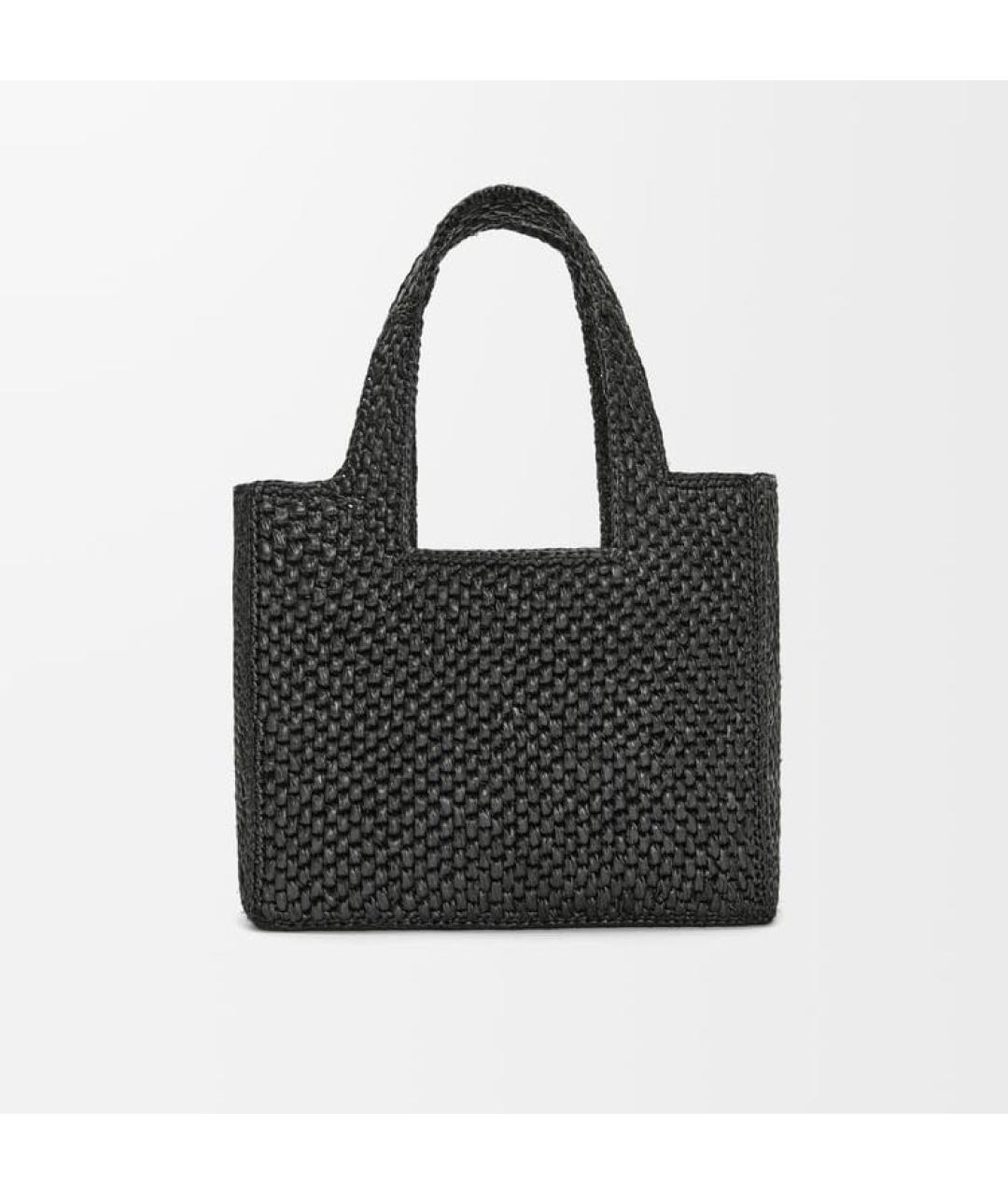 LOEWE Черная пелетеная сумка тоут, фото 5