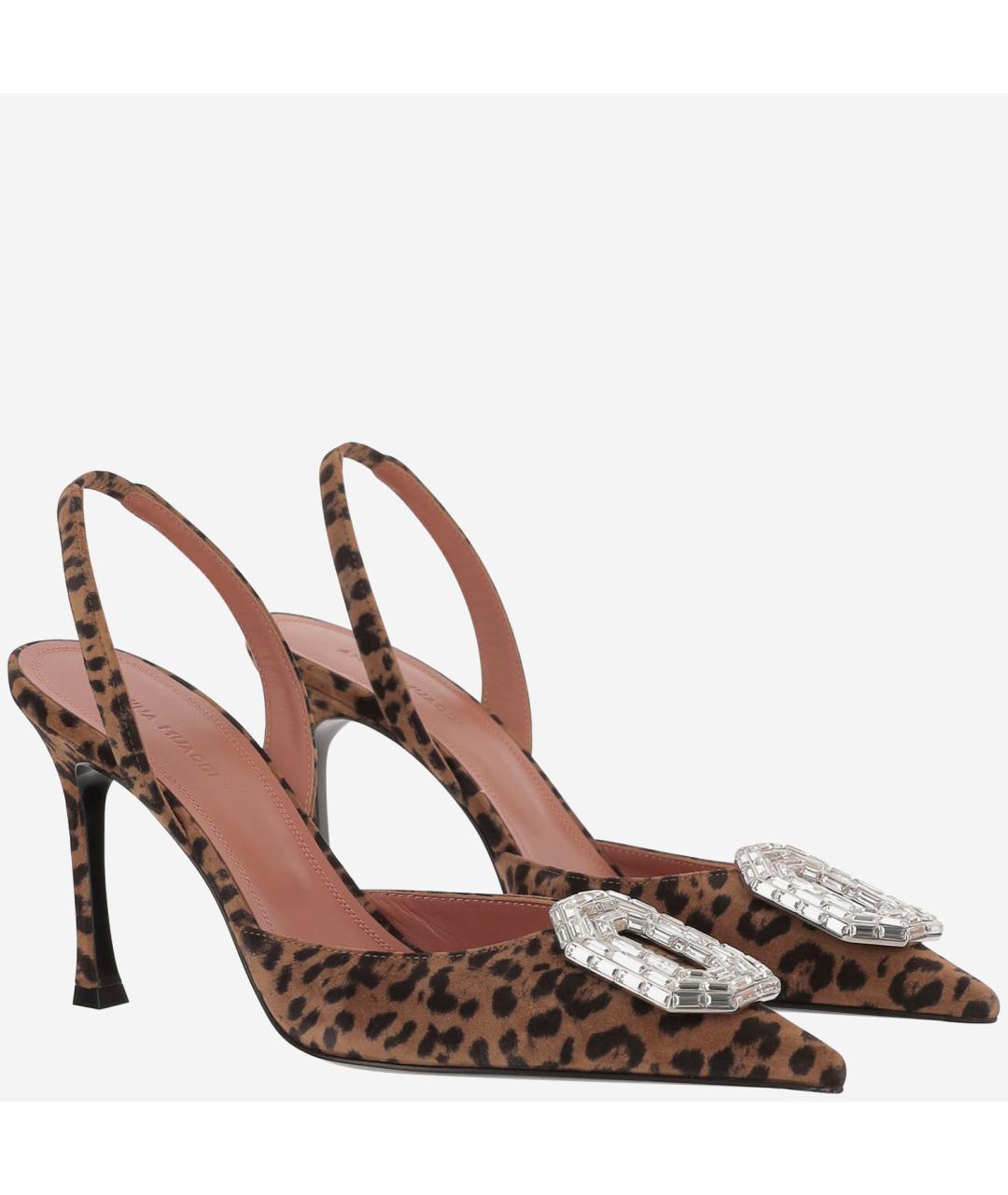 Amina Muaddi Мульти замшевые туфли, фото 2