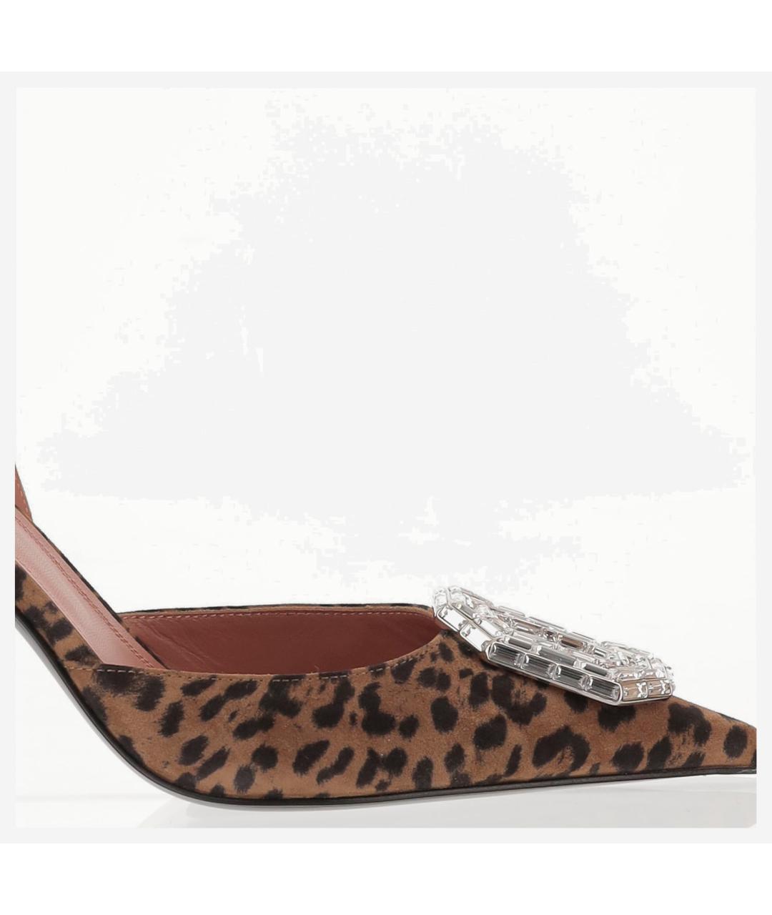 Amina Muaddi Мульти замшевые туфли, фото 4