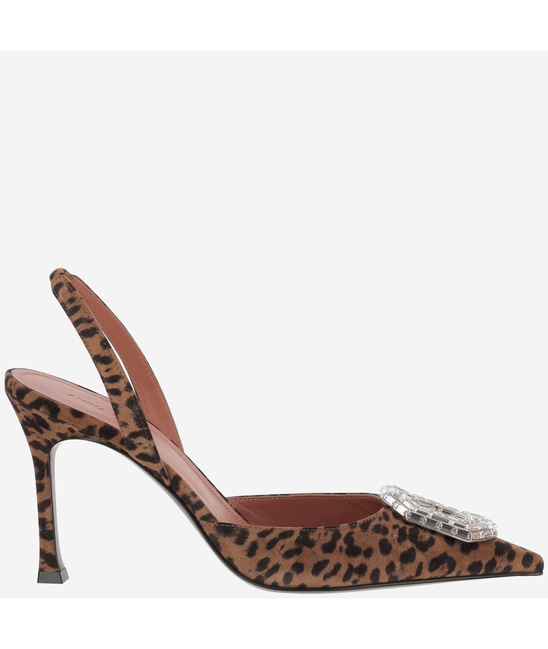 Amina Muaddi Мульти замшевые туфли, фото 5