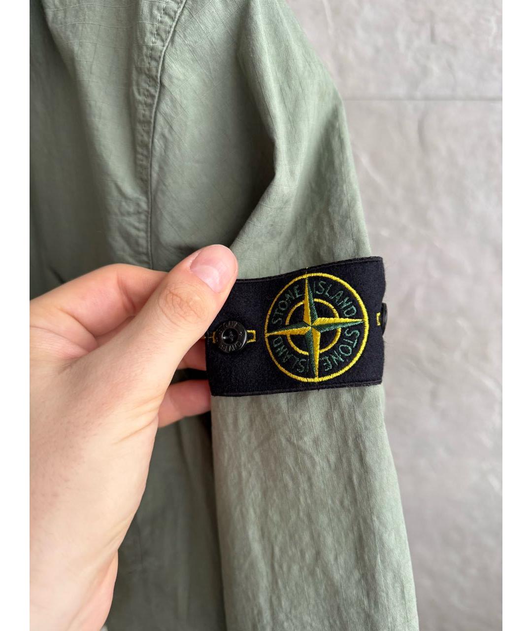 STONE ISLAND Хаки хлопковая куртка, фото 5