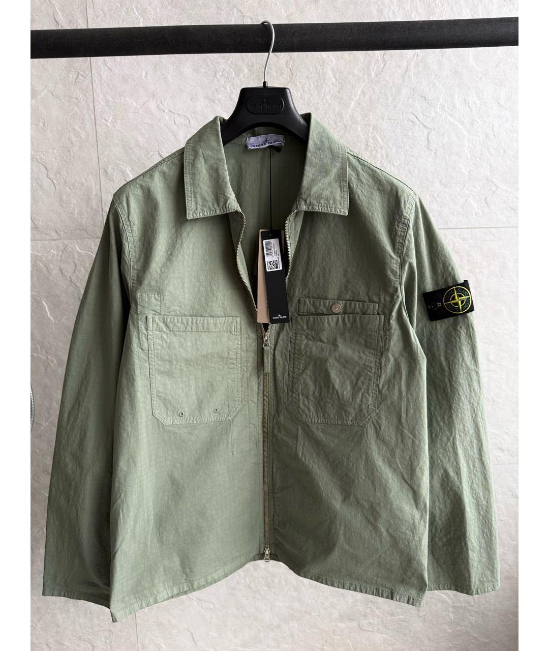 STONE ISLAND Хаки хлопковая куртка, фото 2