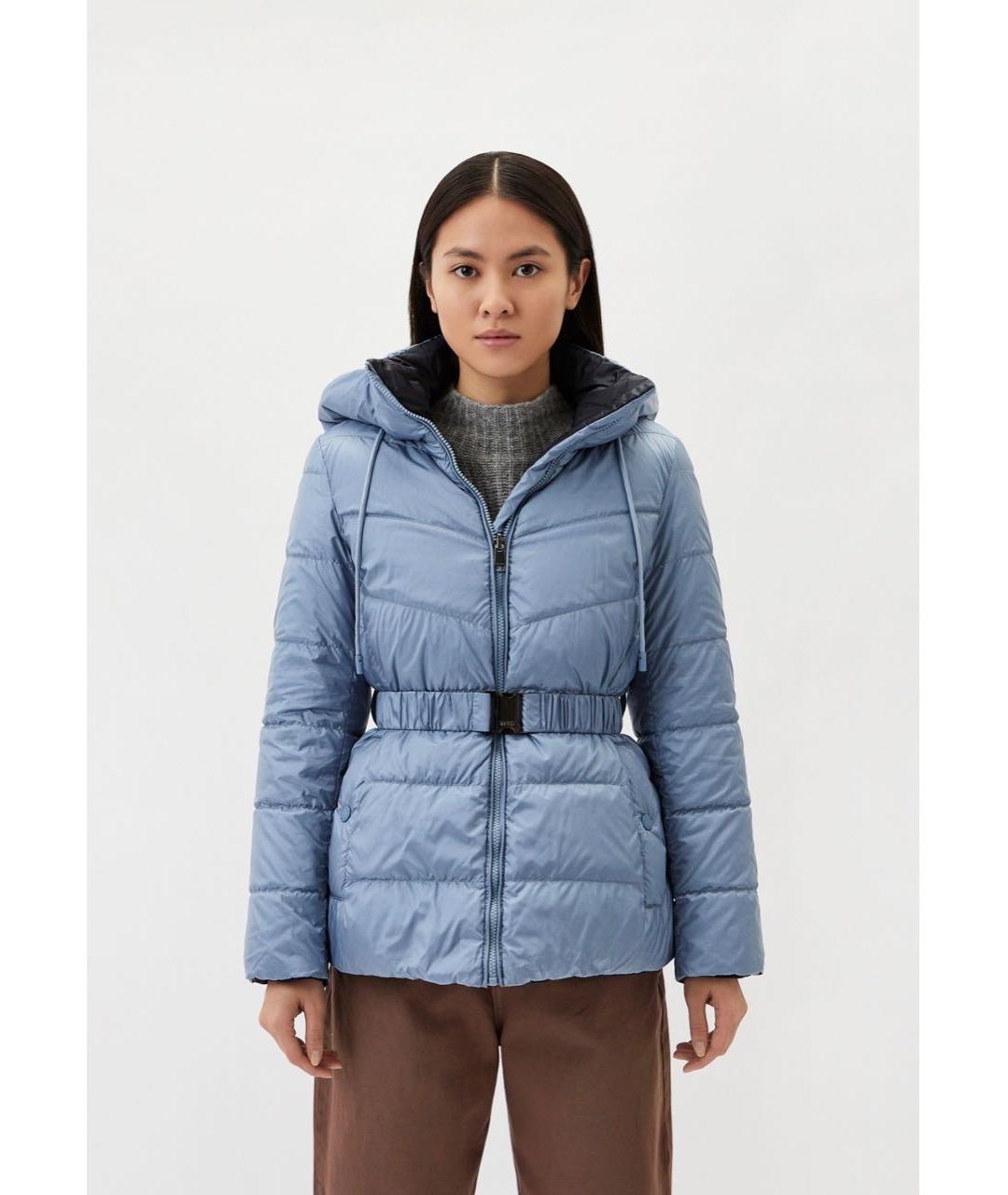 WEEKEND MAX MARA Голубой полиэстеровый пуховик, фото 6