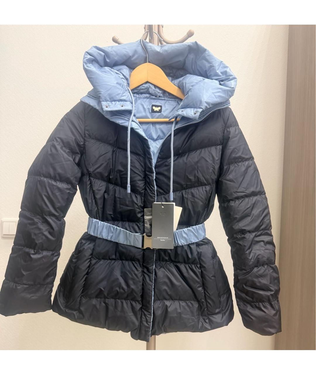 WEEKEND MAX MARA Голубой полиэстеровый пуховик, фото 5