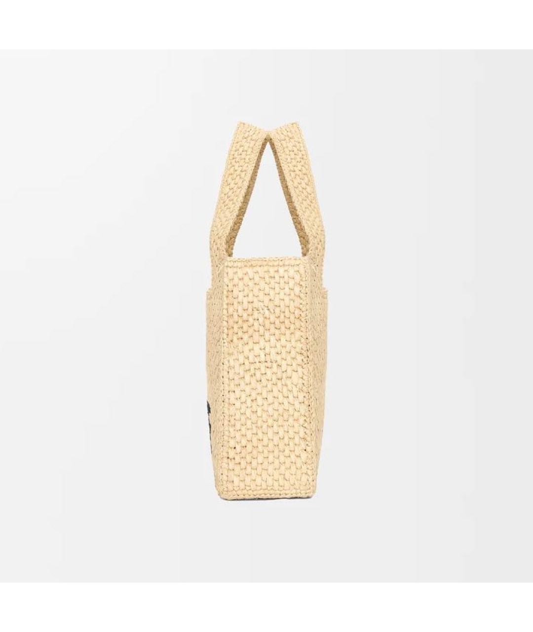 LOEWE Бежевая пелетеная сумка с короткими ручками, фото 5