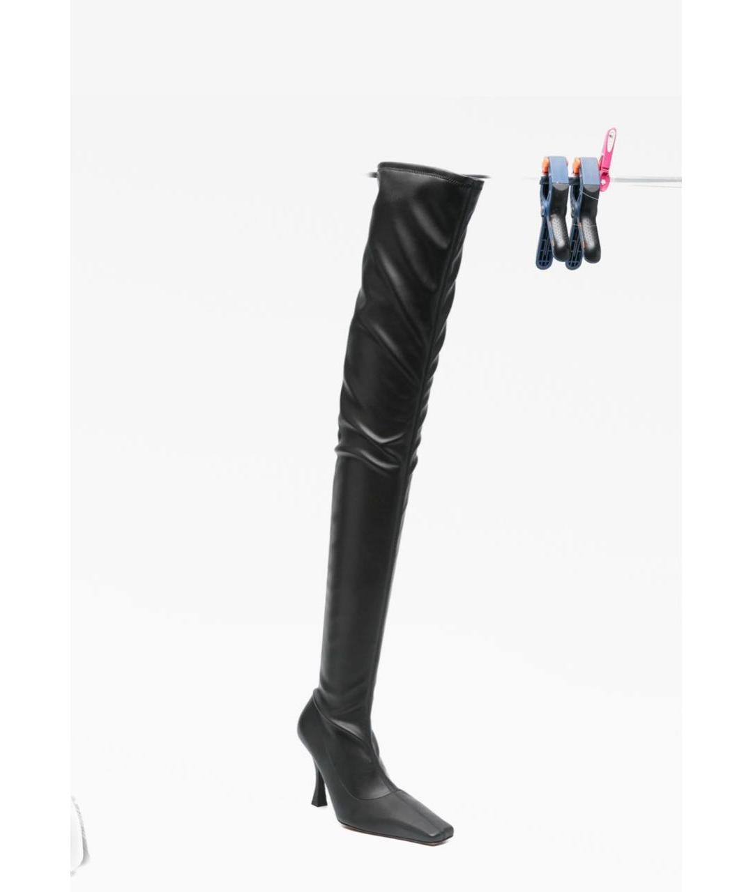 PROENZA SCHOULER Черные кожаные ботфорты, фото 2