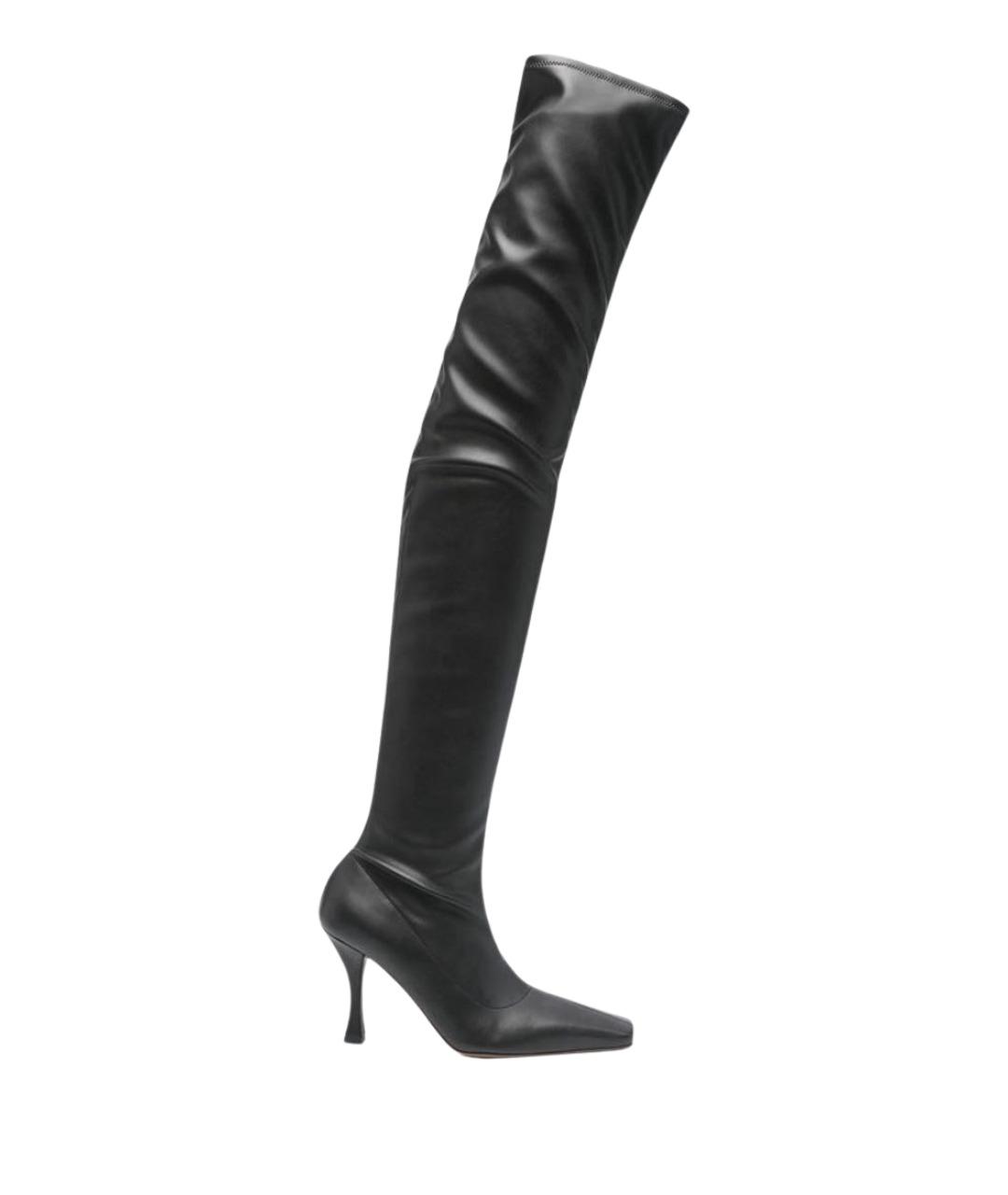 PROENZA SCHOULER Черные кожаные ботфорты, фото 1