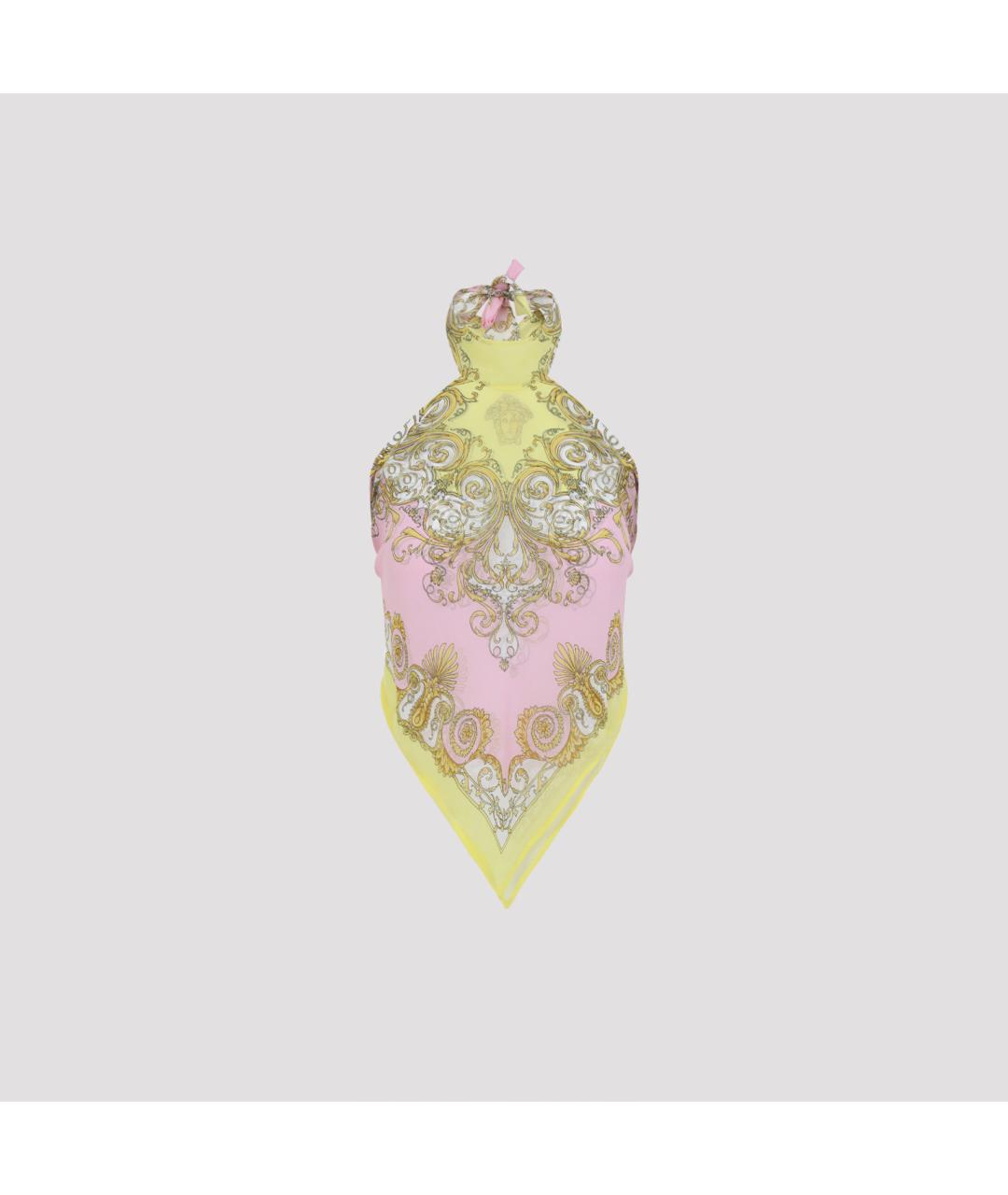 VERSACE Мульти полиэстеровая майка, фото 2